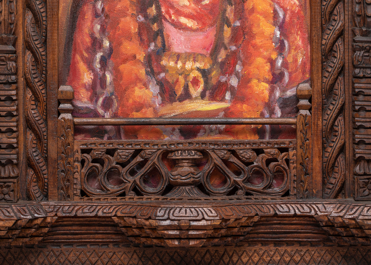 Kumari Photo Frame Wall Hanging | Hand-Painted Nepalese Sacred Artwork