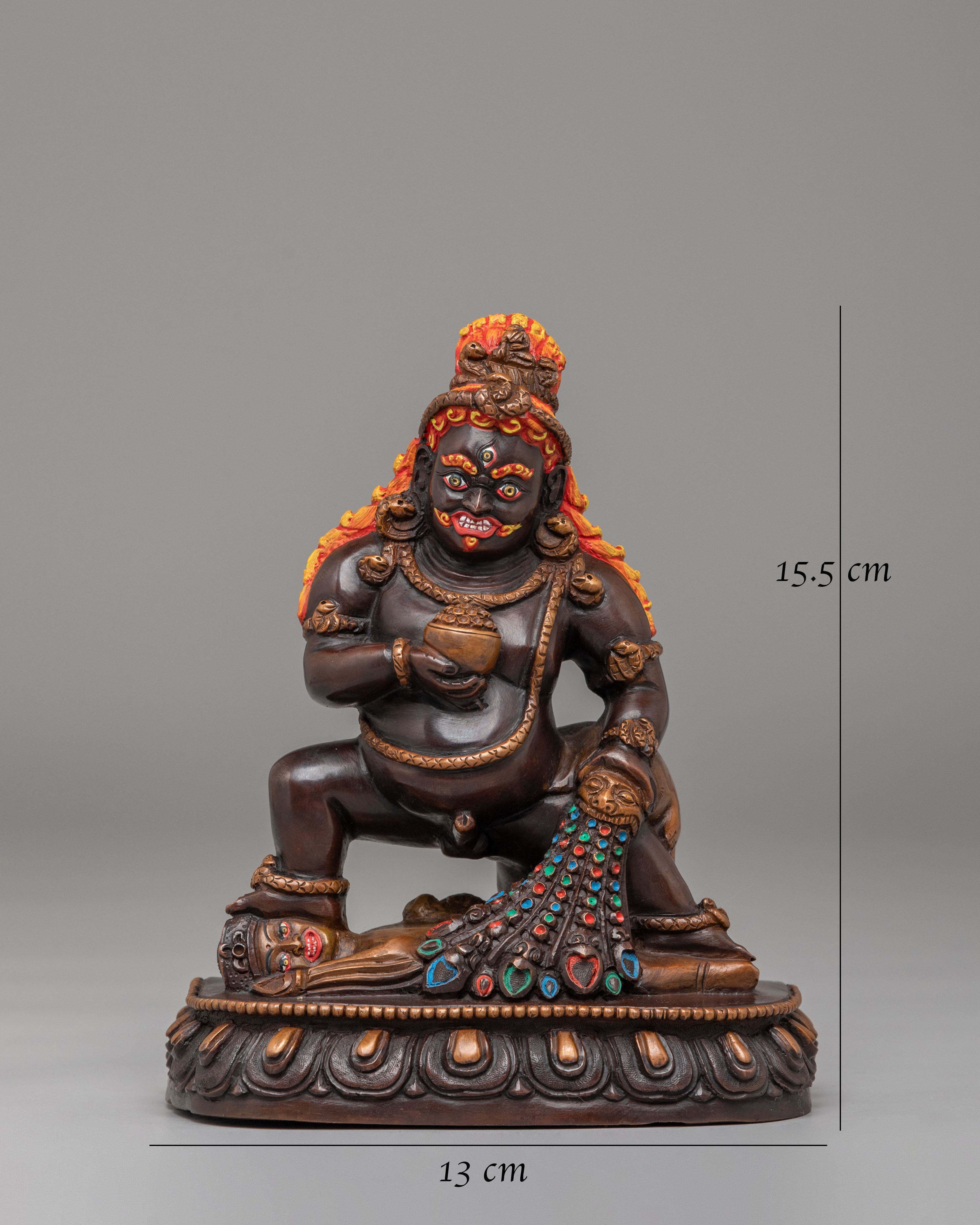 Himalayan Black Dzambhala Statue | Buddhist Wealth Deity