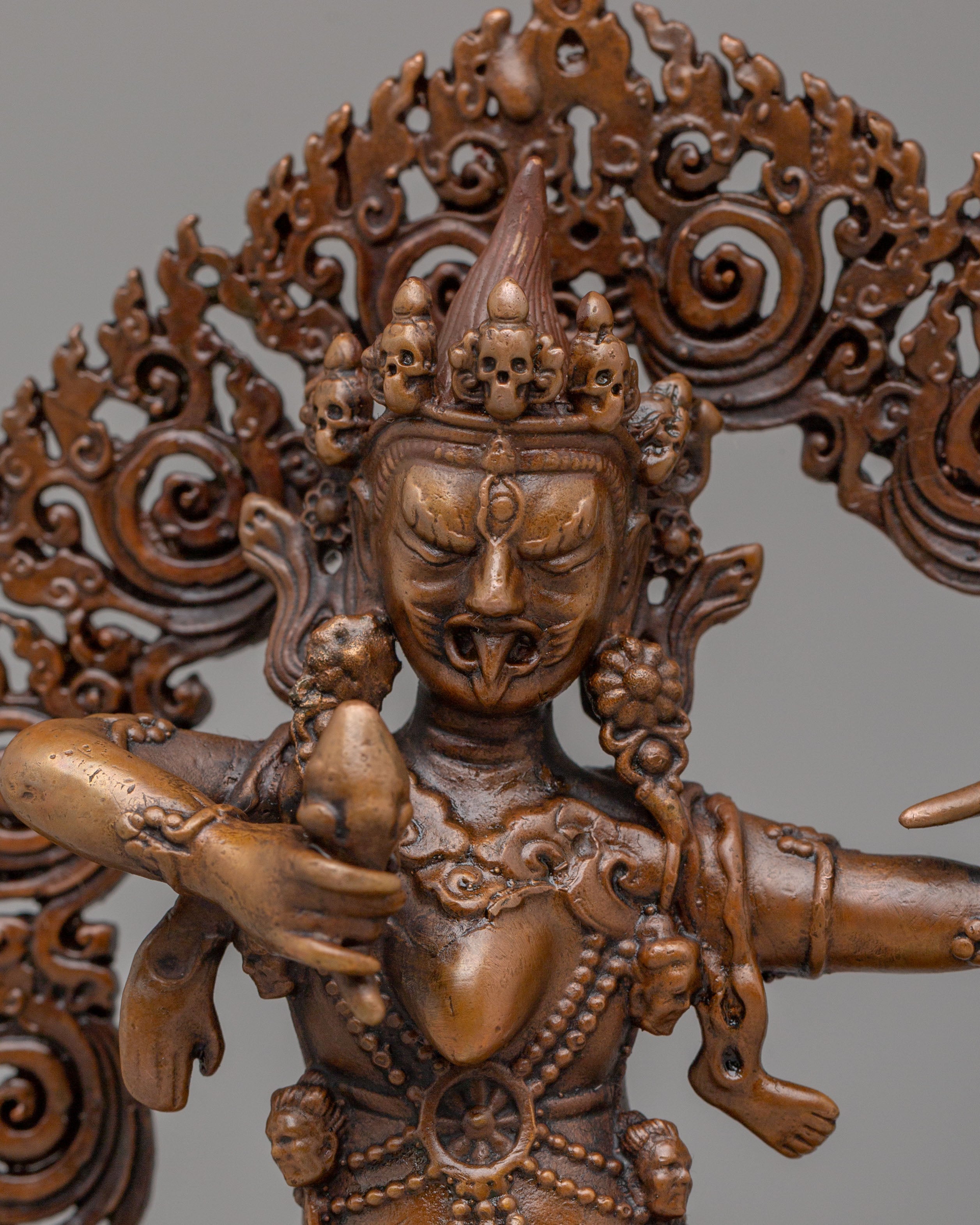 Handmade Three Nyingma Protectors | Rahula Dorje Legpa Ekajati Statue