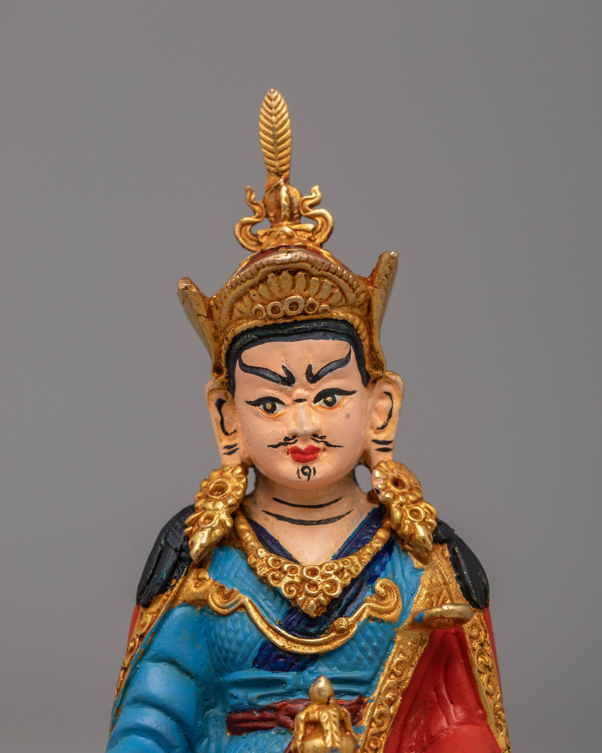 Handmade Guru Rinpoche Divine Statue | Tibetan Buddhism Artwork