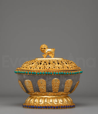 Electro Gold Plated Rice Pot for Offering