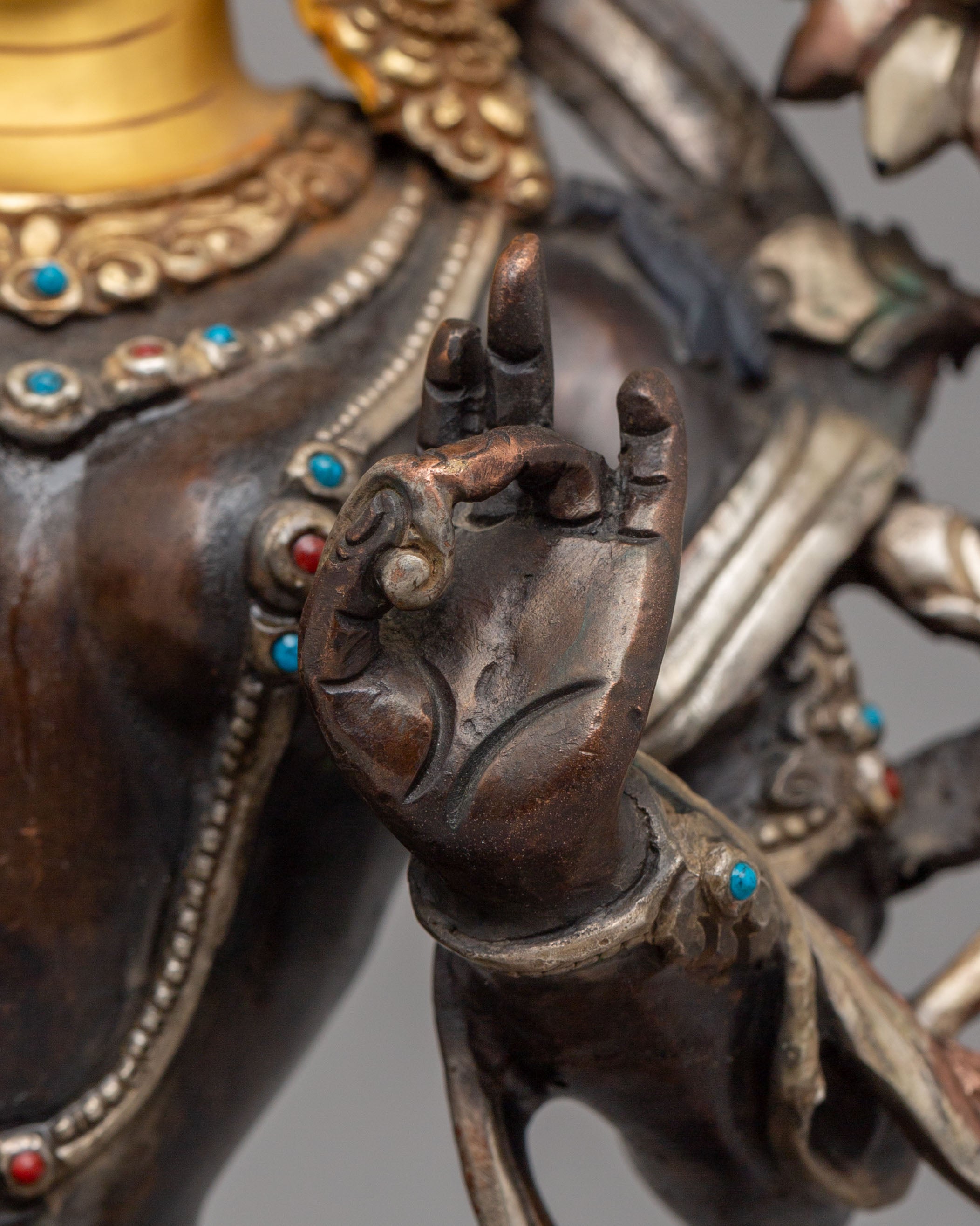 Handmade Ritual Green Tara Statue | Tibetan Meditation Altar Decor