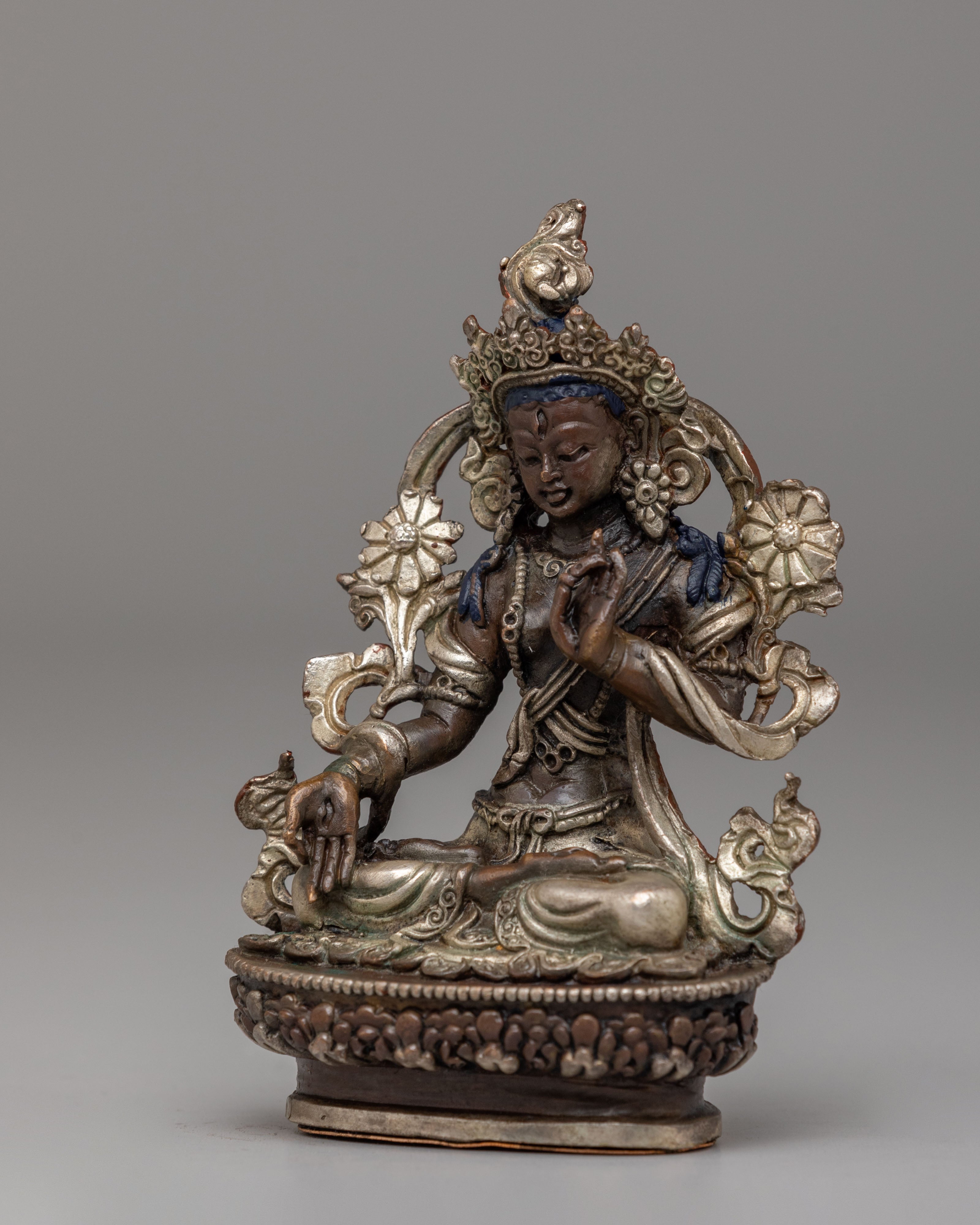 White Tara Compassion Deity Tibetan Statue | Handcrafted Spiritual Decor