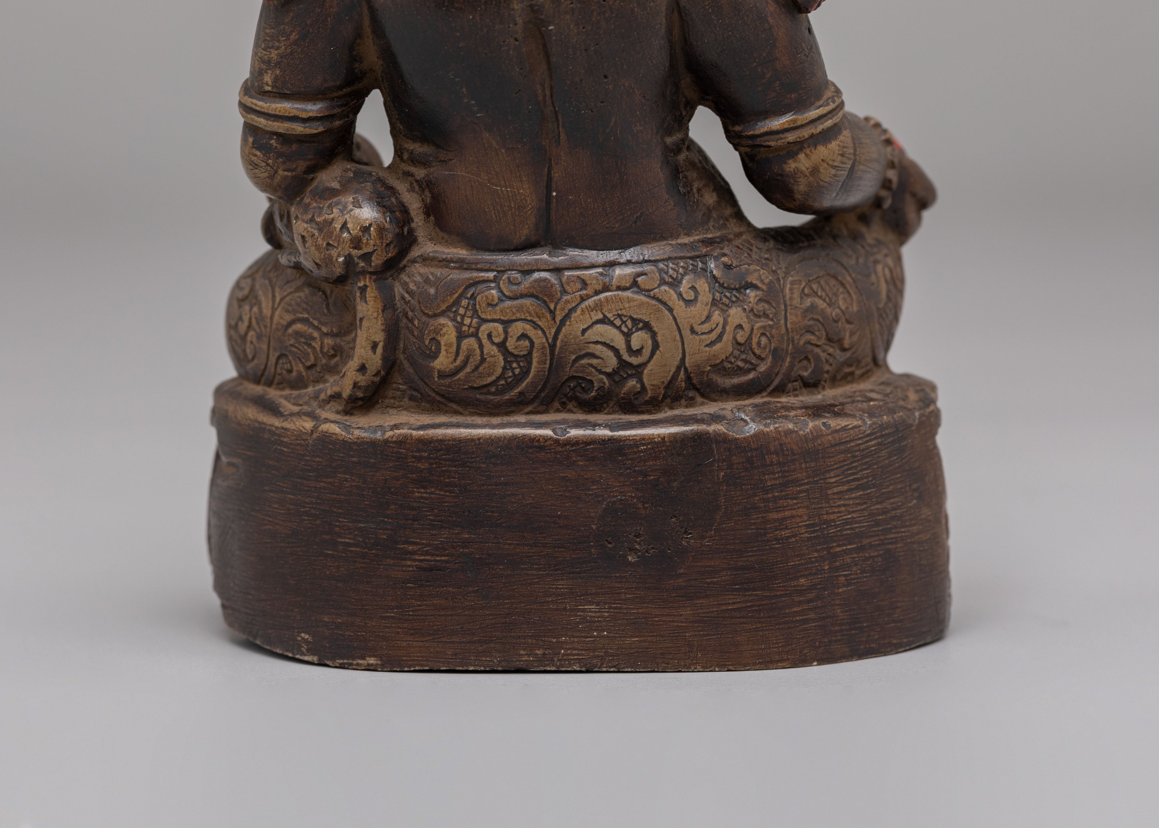 Traditional Dzambhala Figure | Buddhist Wealth Deity