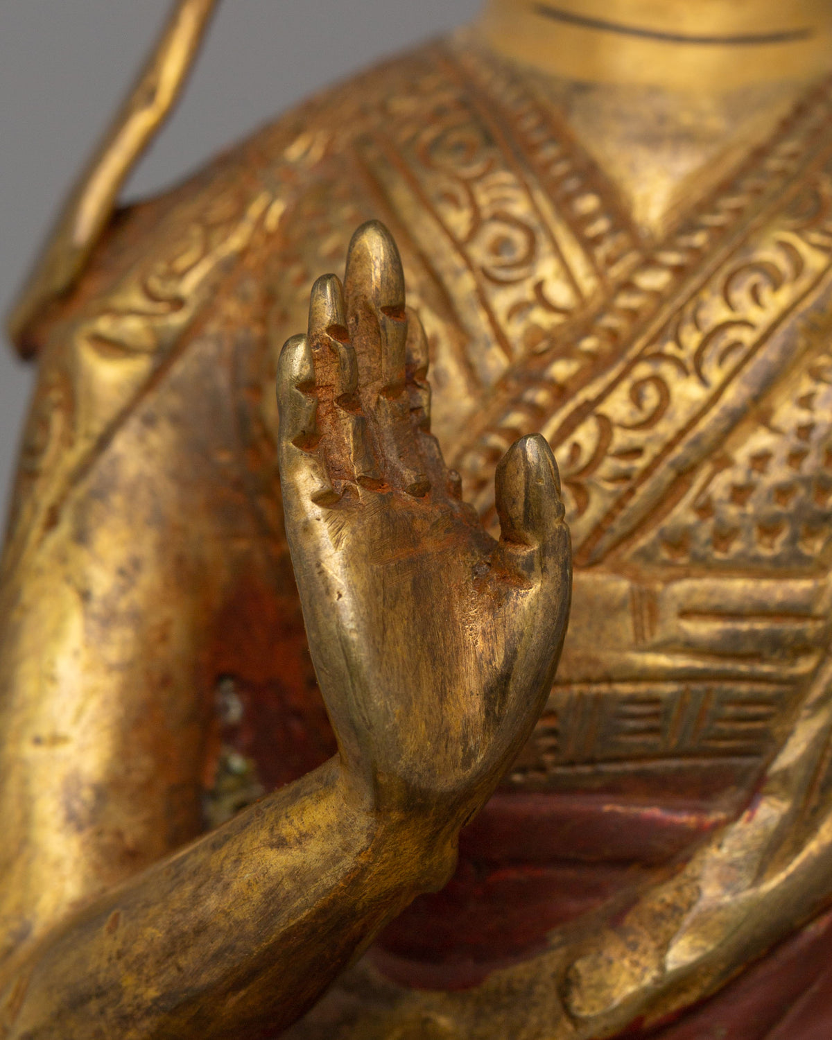 Handcrafted Tsongkhapa Set Statue | Tibetan Buddhist Master