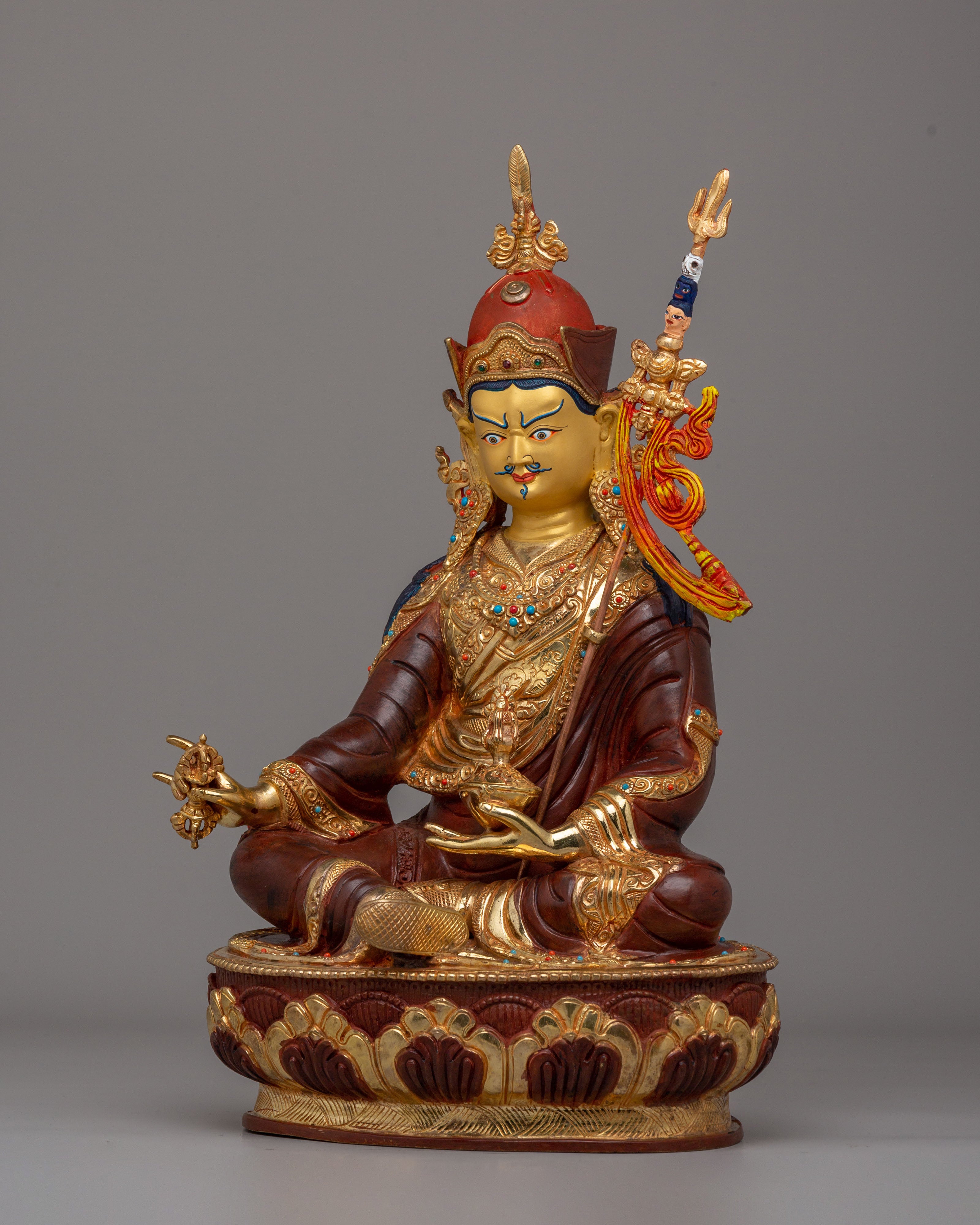 Traditional Guru Padmasambhava Statue | A Sacred Tibetan Masterpiece