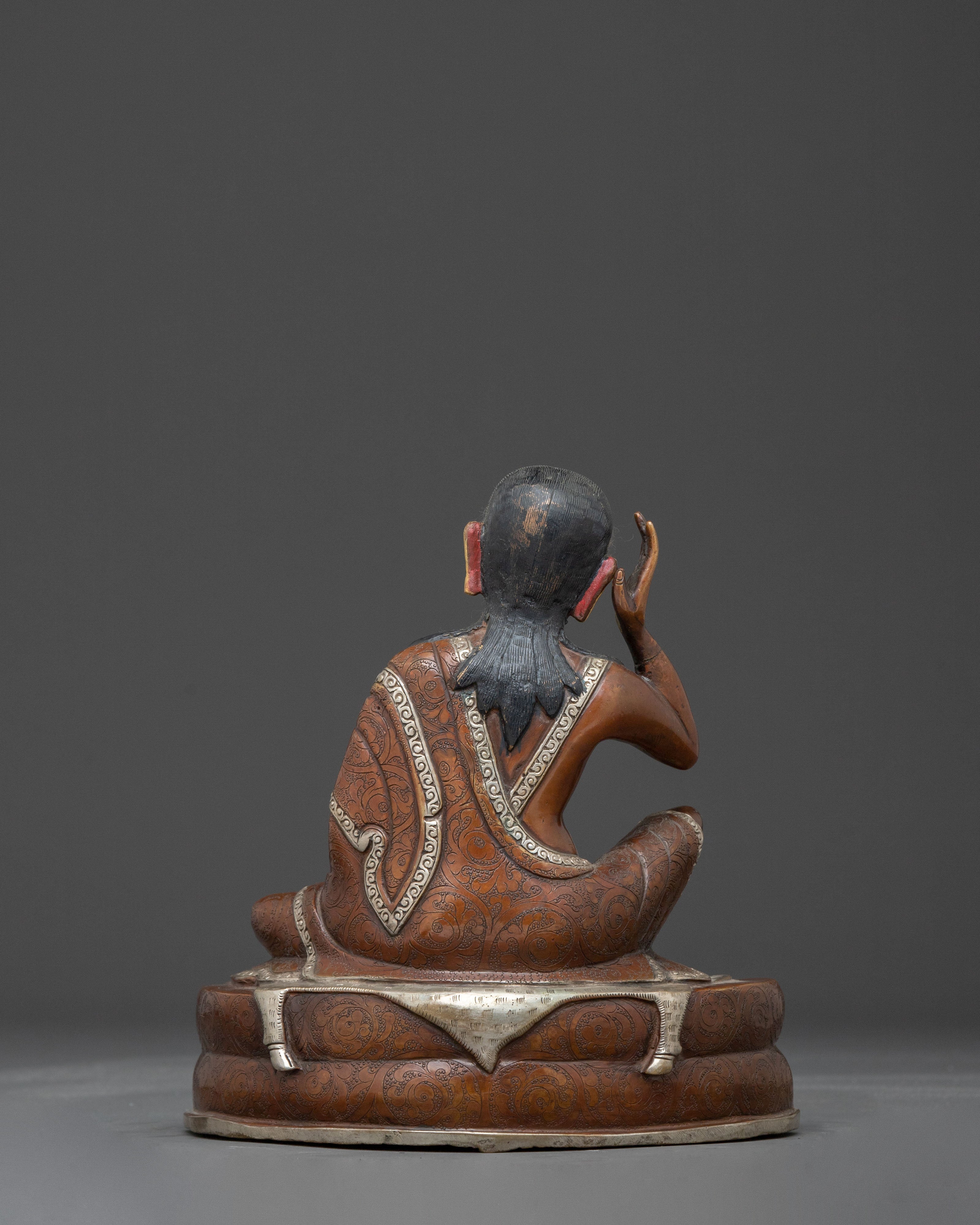 Tibetan Handmade Figurine of Milarepa | Himalayan Yogi, and Spiritual Master