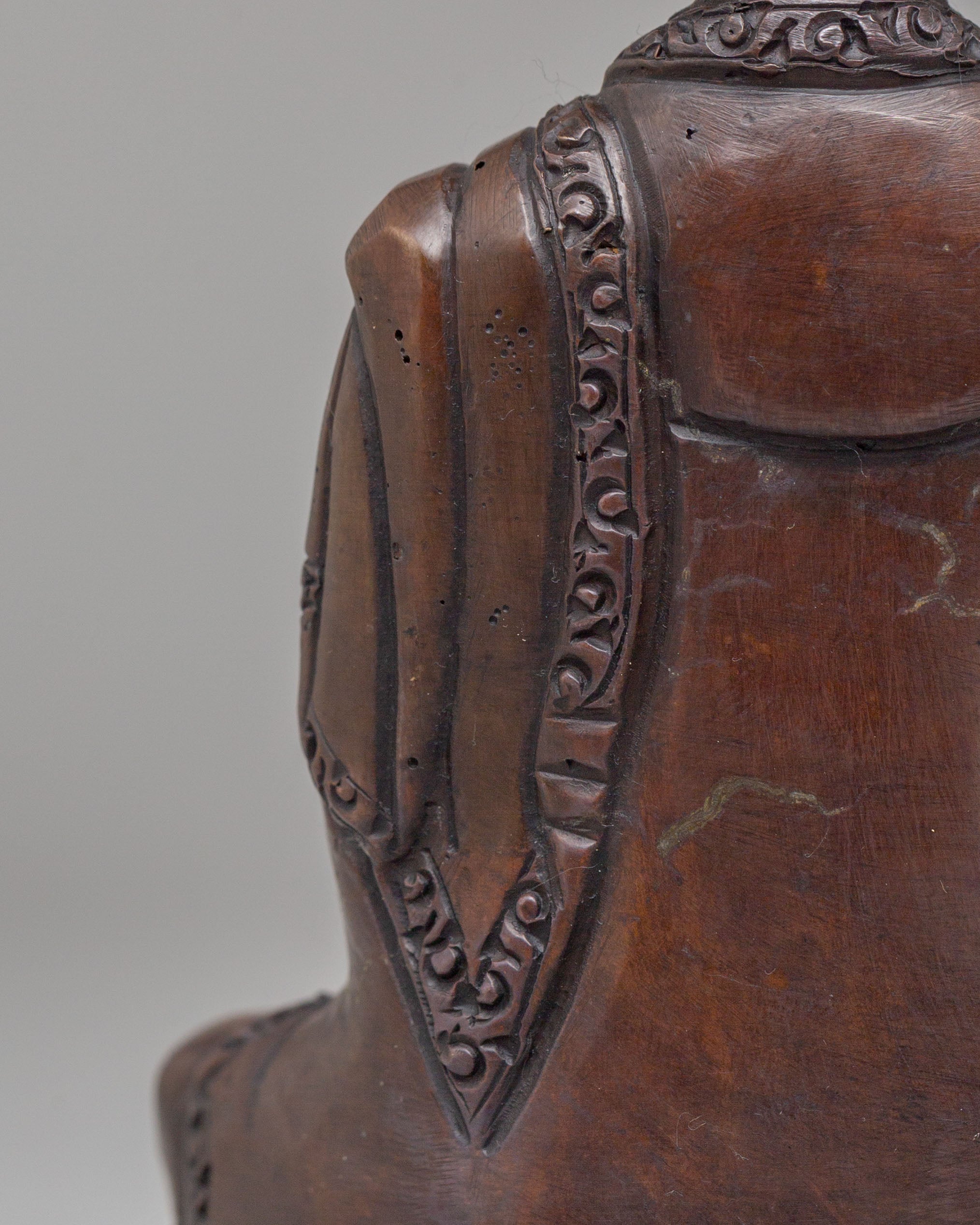 Buddha of Healing Altar Statue | Oxidized Copper Medicine Buddha Sculpture