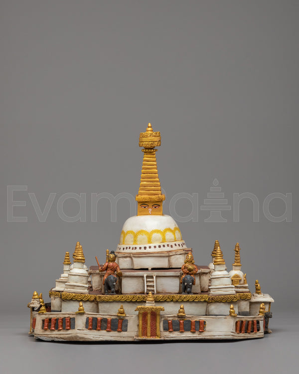 Handcrafted Himalayan Stupa Sculpture | Sacred Buddhist Art for Meditation