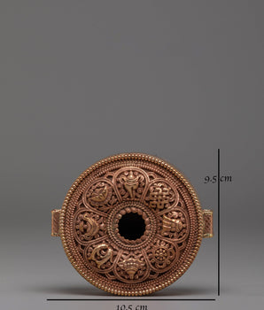 Handmade Copper Ghau Box | Spiritual Decor for Meditation