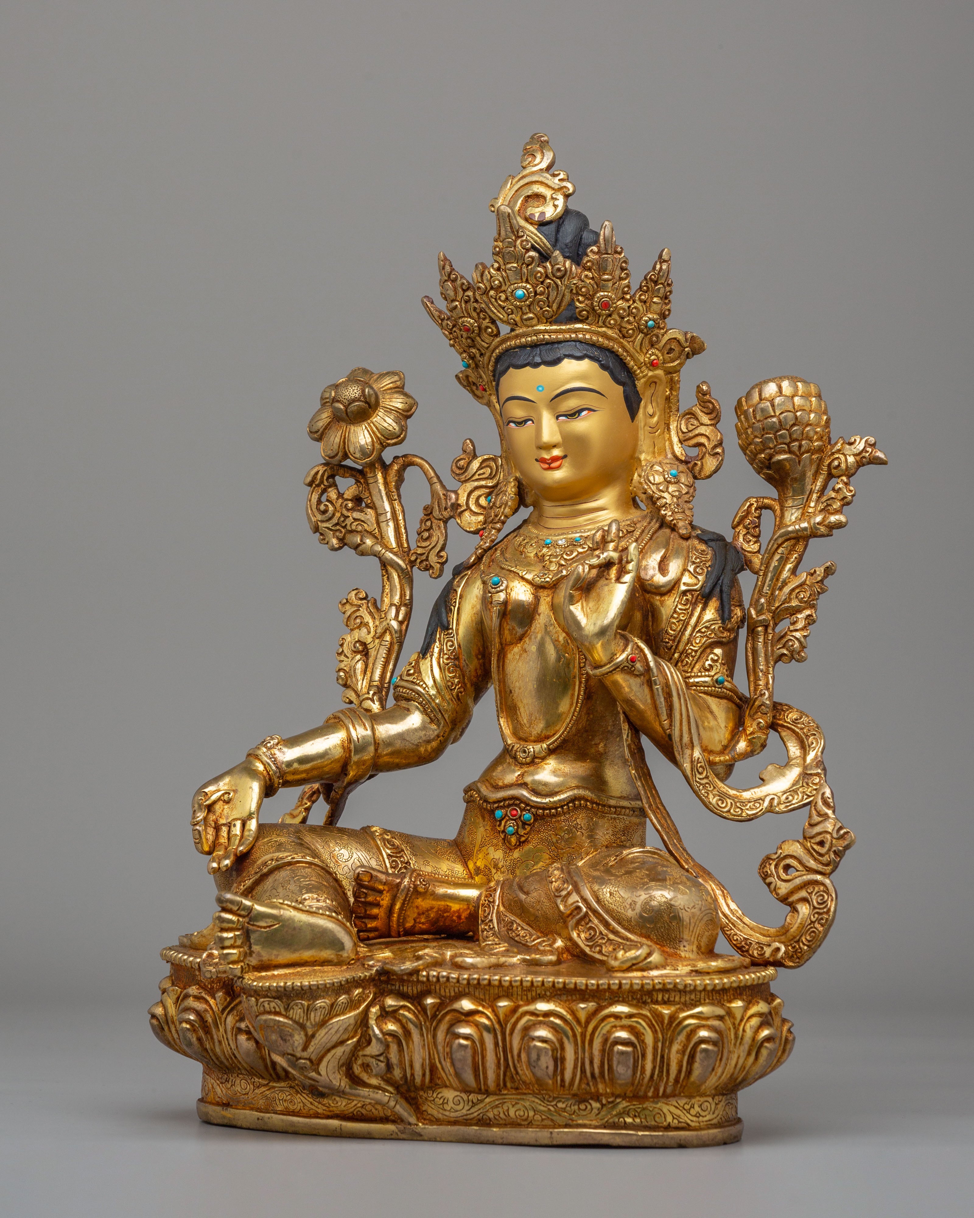 Goddess Green Tara Deity Statue | Spiritual Home Decor