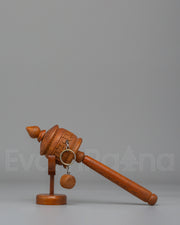Wooden Himalayan Ritual Prayer Wheel