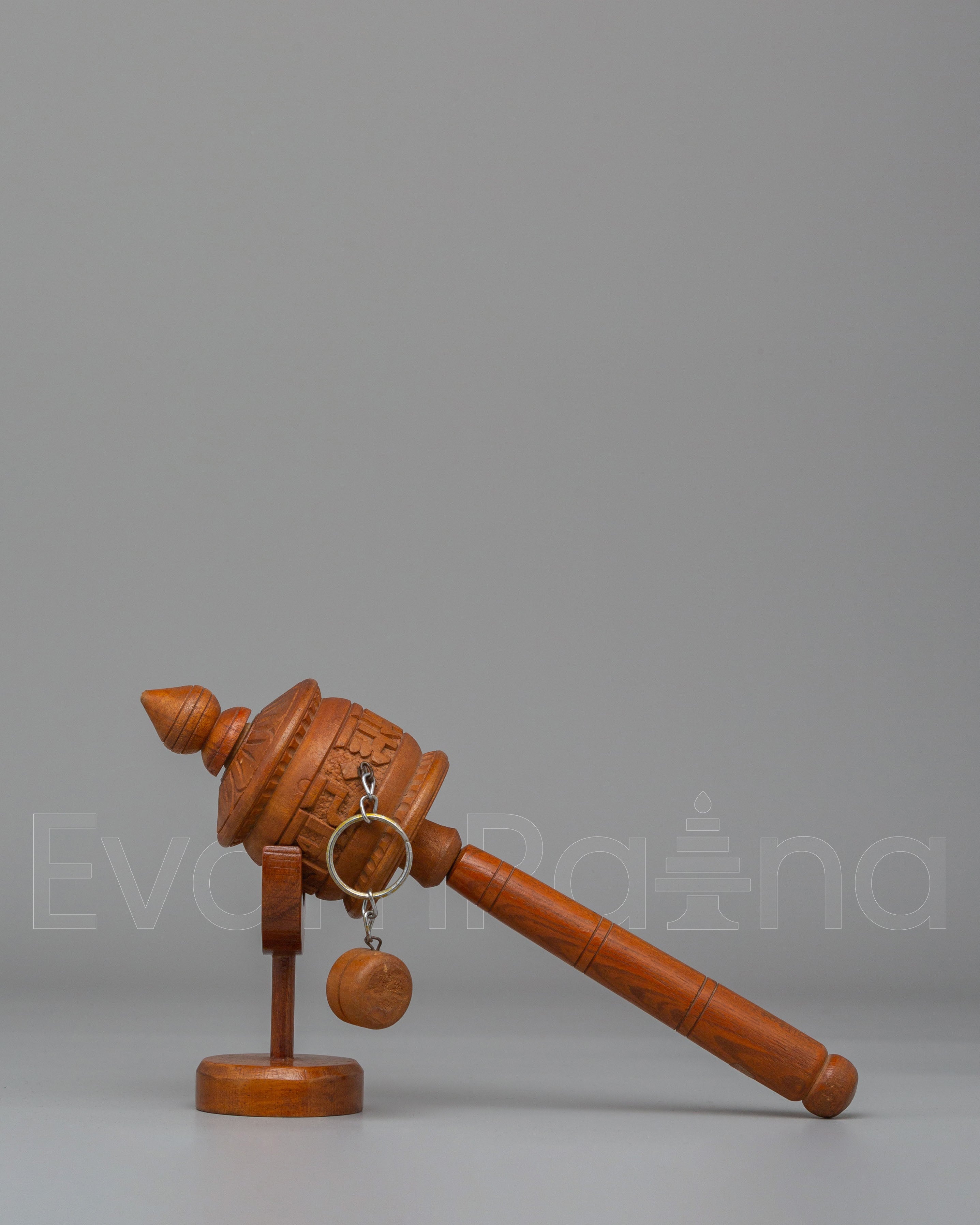 Wooden Himalayan Ritual Prayer Wheel