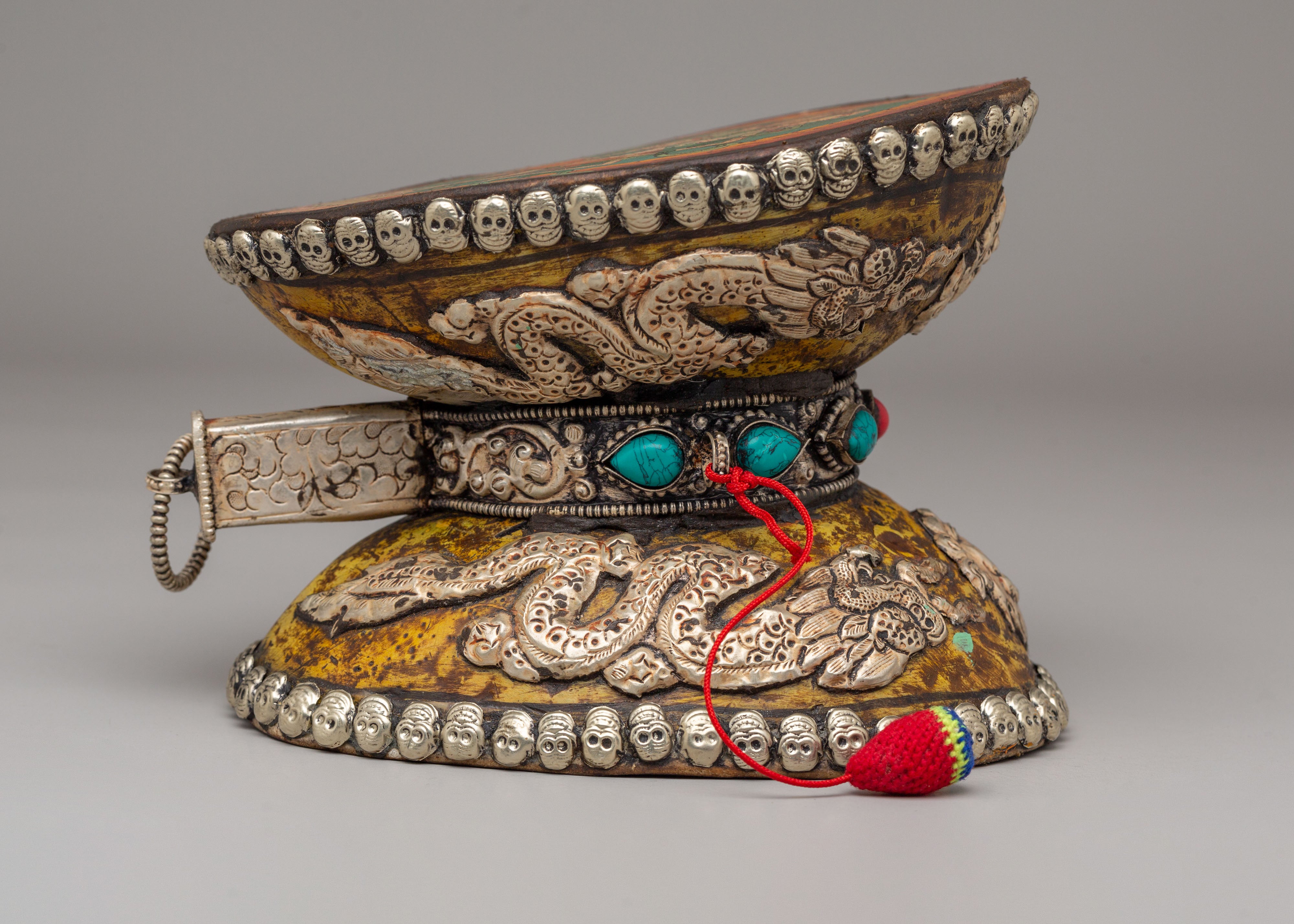 Sacred Ceremonial Damaru | Handcrafted Ritual Drum