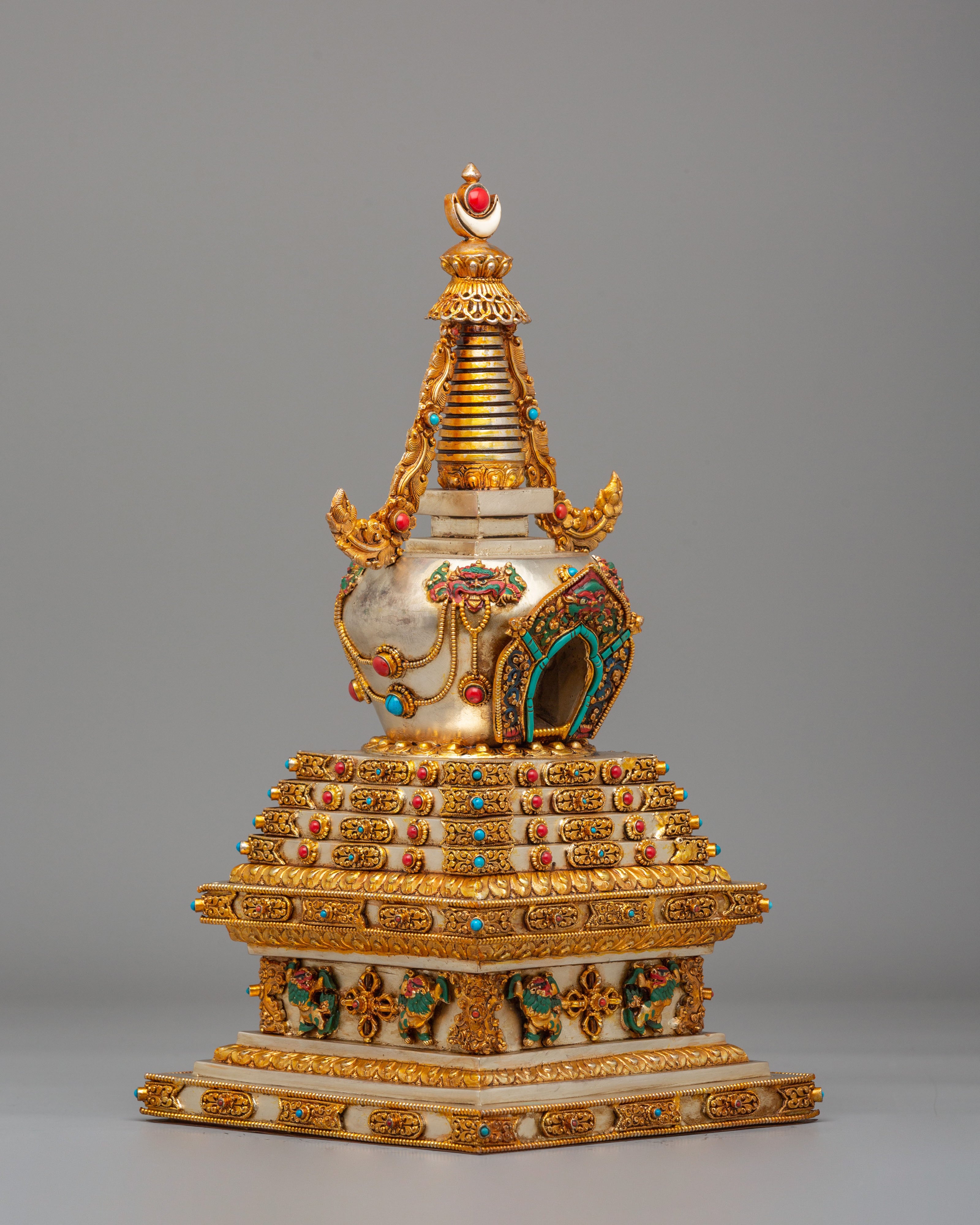 Handcrafted Enlightenment Chorten | Spiritual Stupa for Meditation