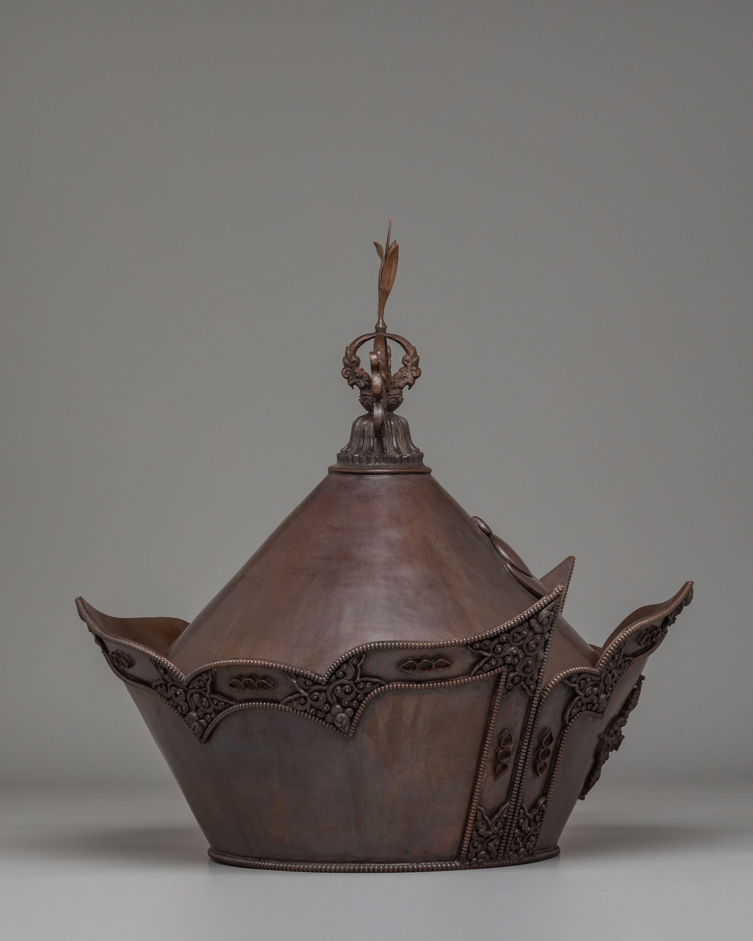 Handmade Ritual Guru Rinpoche Lotus Hat | Symbol of Divine Authority