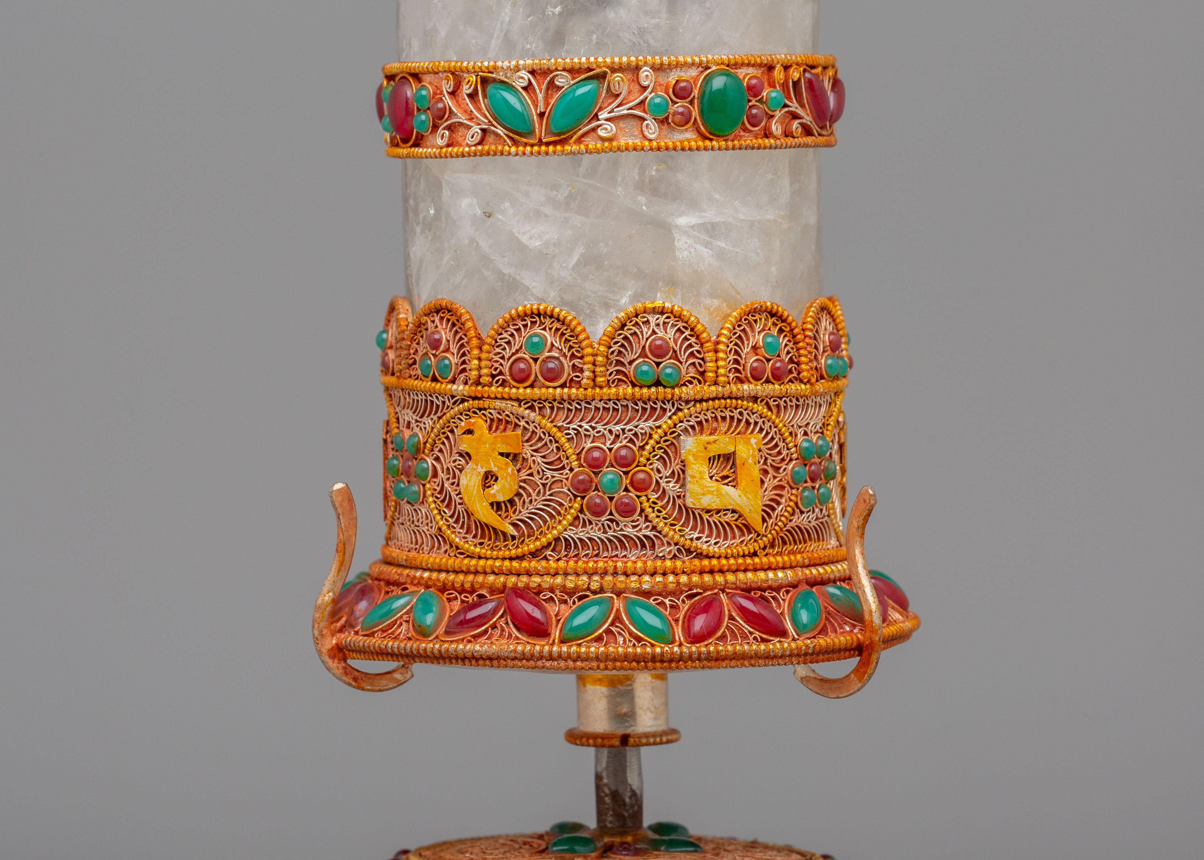 Handcrafted Prayer Wheel for Altar Use | Tibetan Mantra Spinner