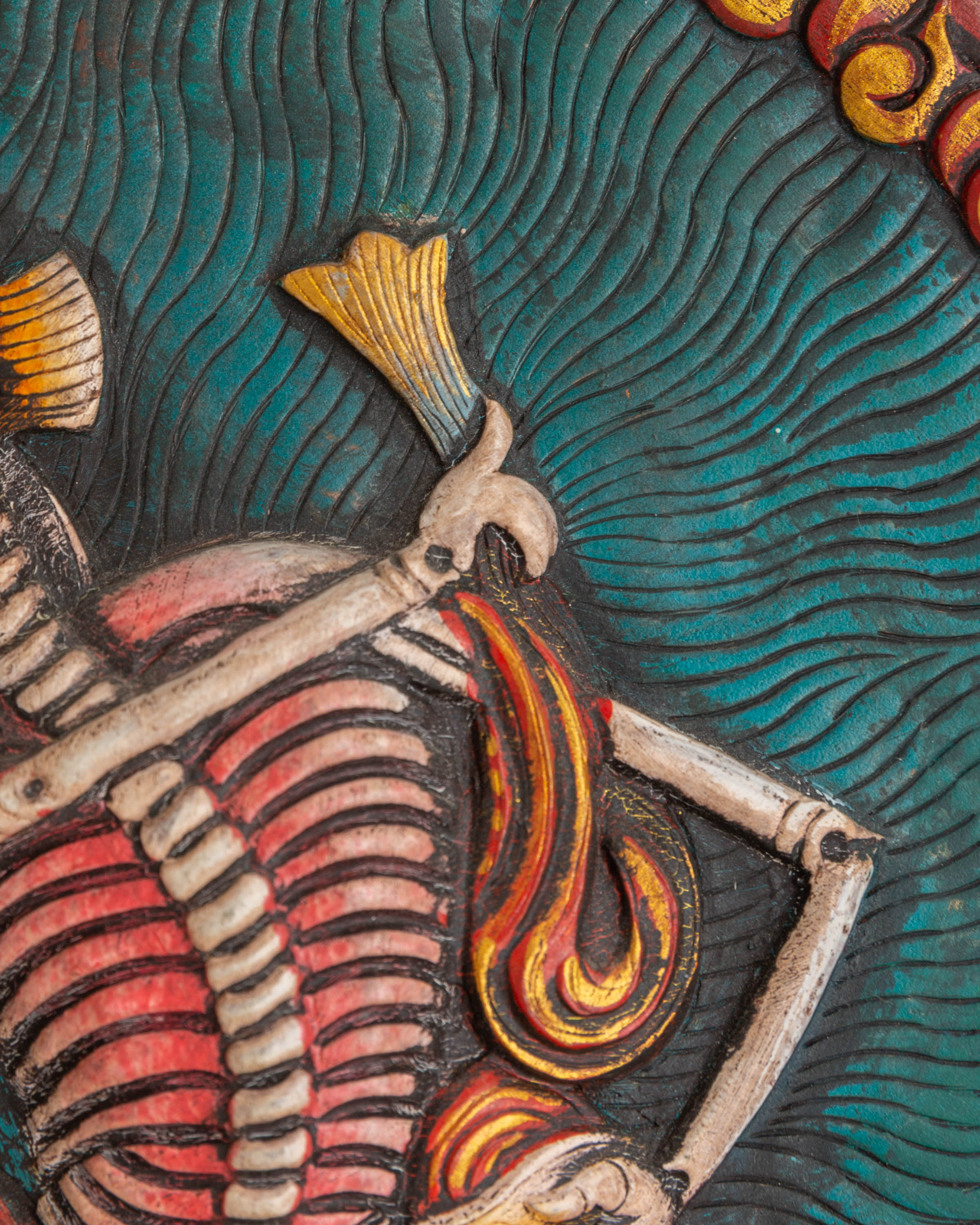 Handcrafted Chitipati Wall Hanging | Tibetan Protector Deity Artwork