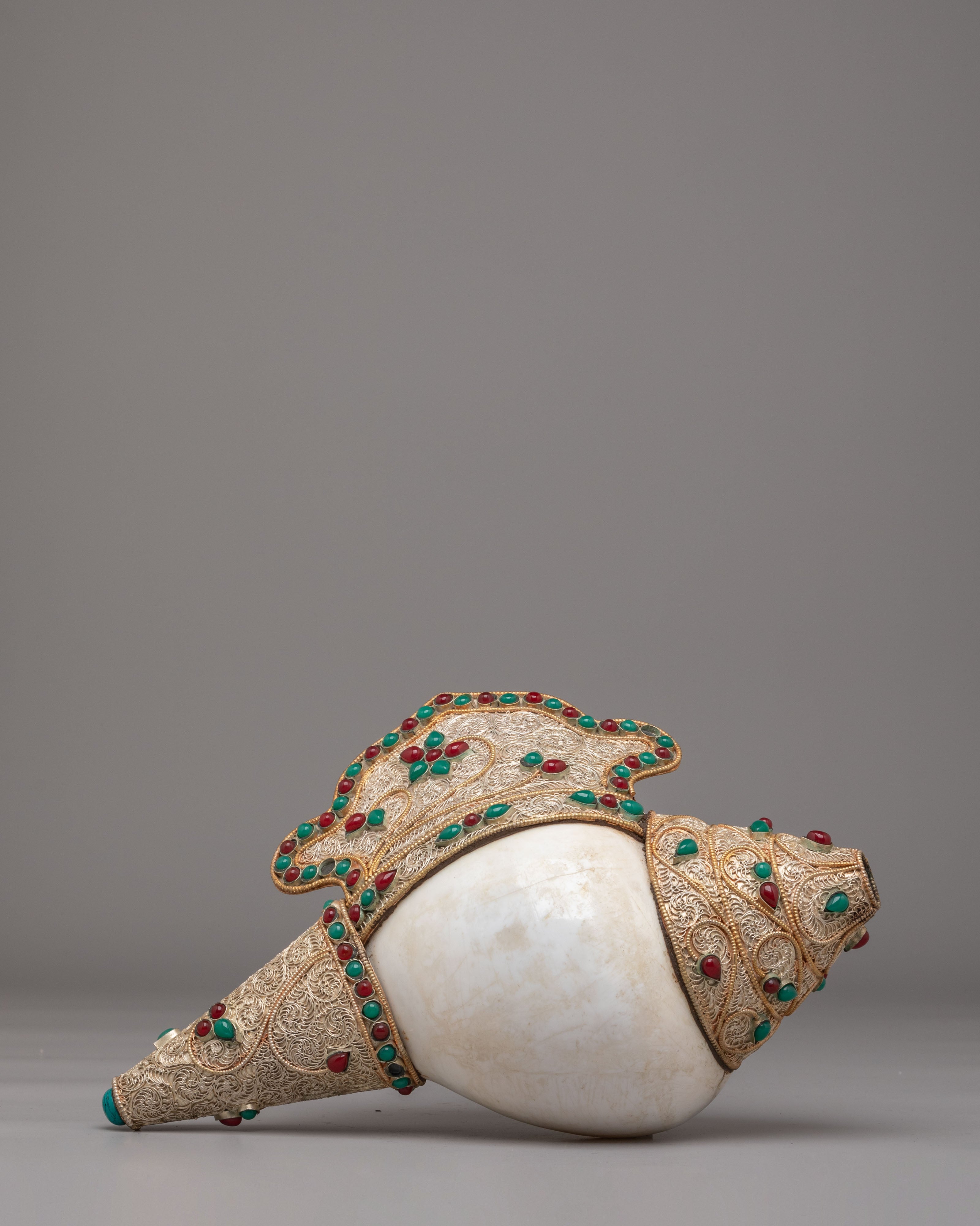 Handmade Ritual Conch | Tibetan Meditation Decor