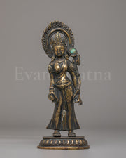 Standing Green Tara Statue for Altar  