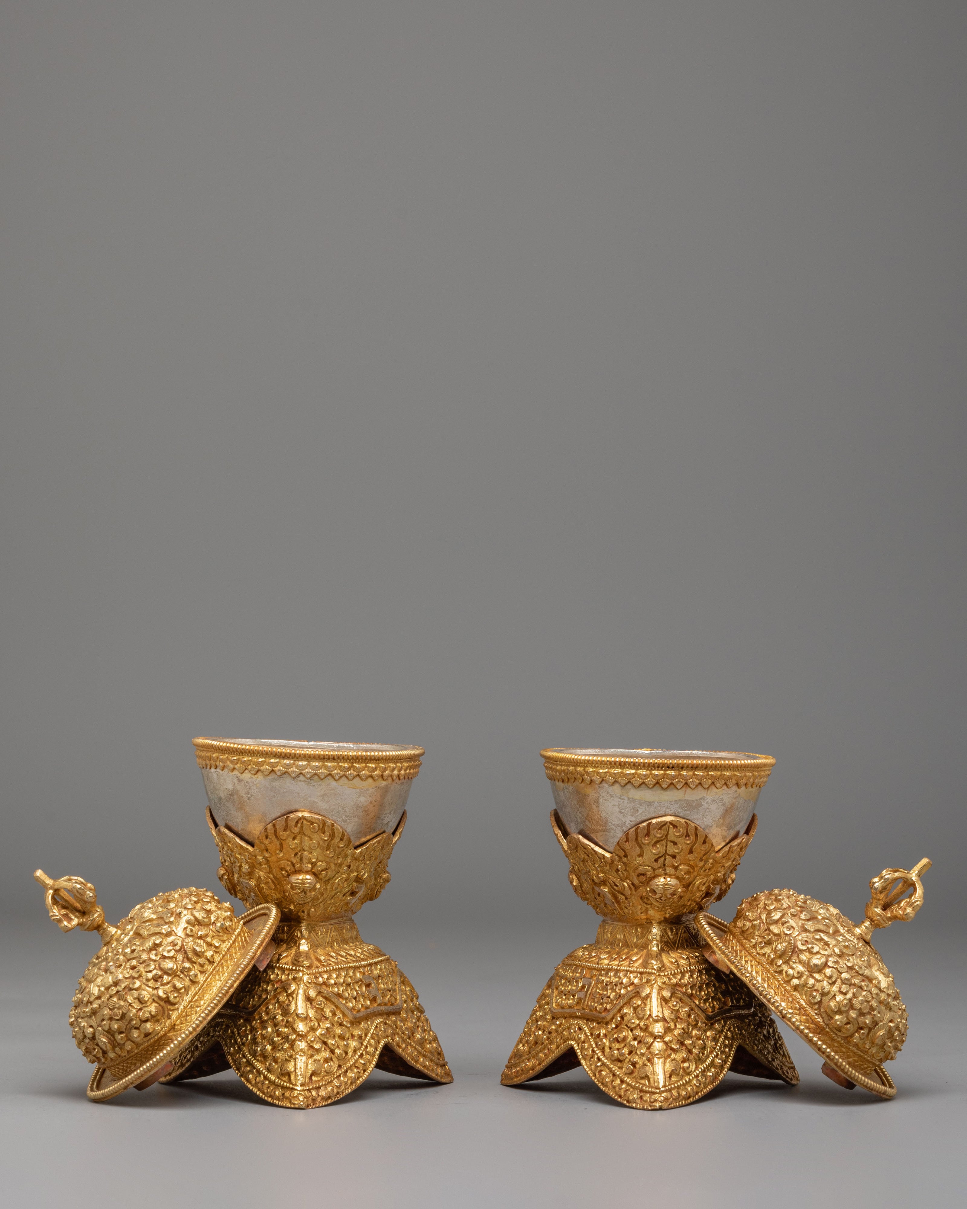 Kapala Ritual Skull Cup Set | Handcrafted Buddhist Kapala