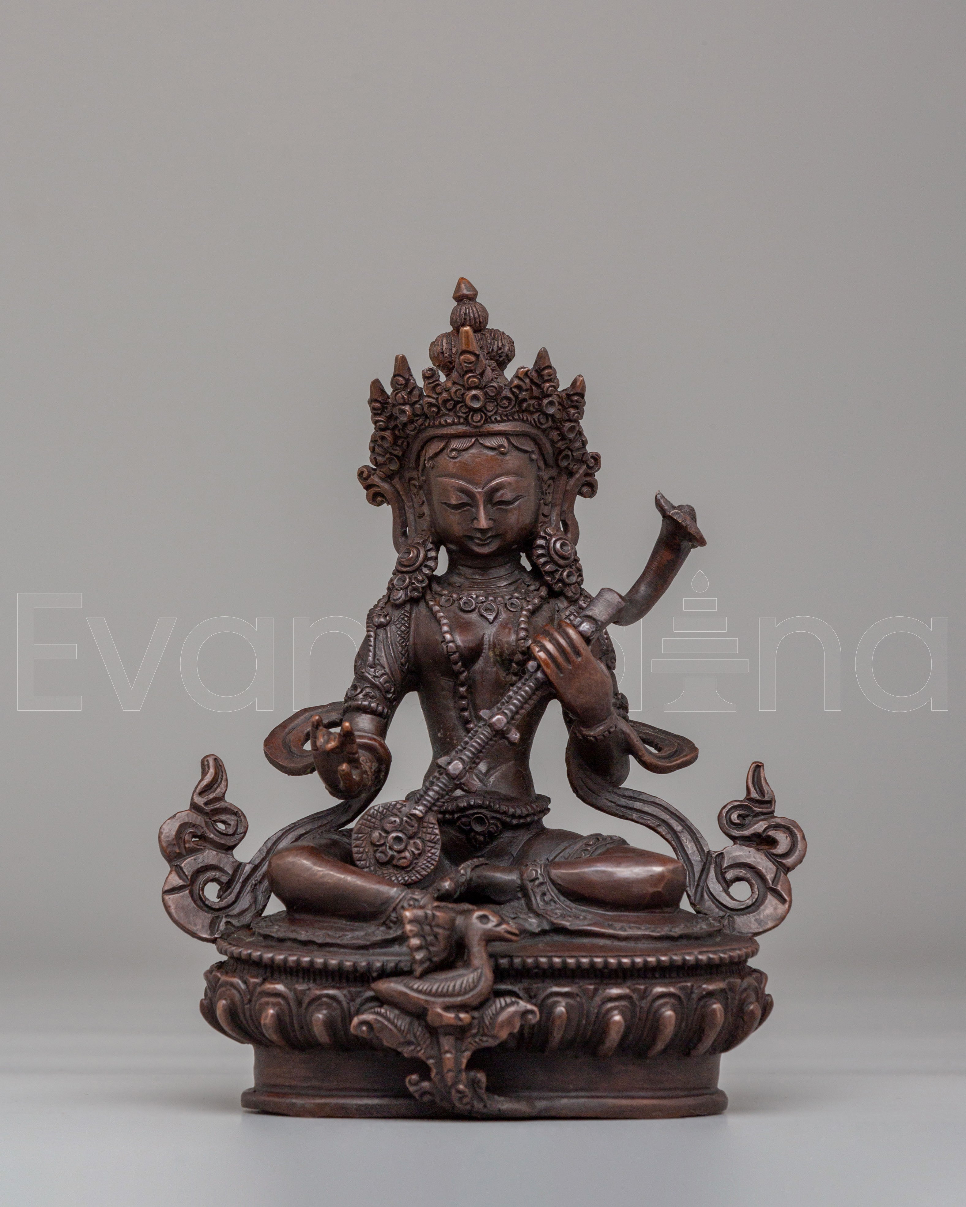 Divine Saraswati Veena Statue