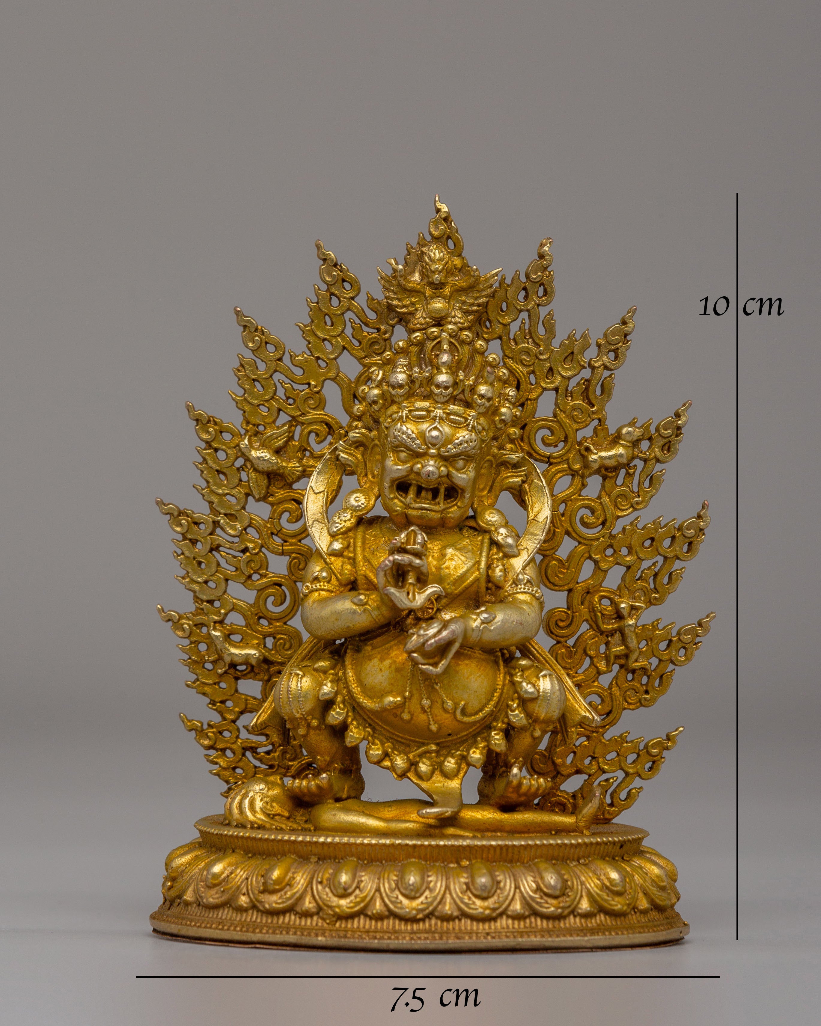 Dharma Protector Mahakala Sculpture | Wrathful Guardian Deity