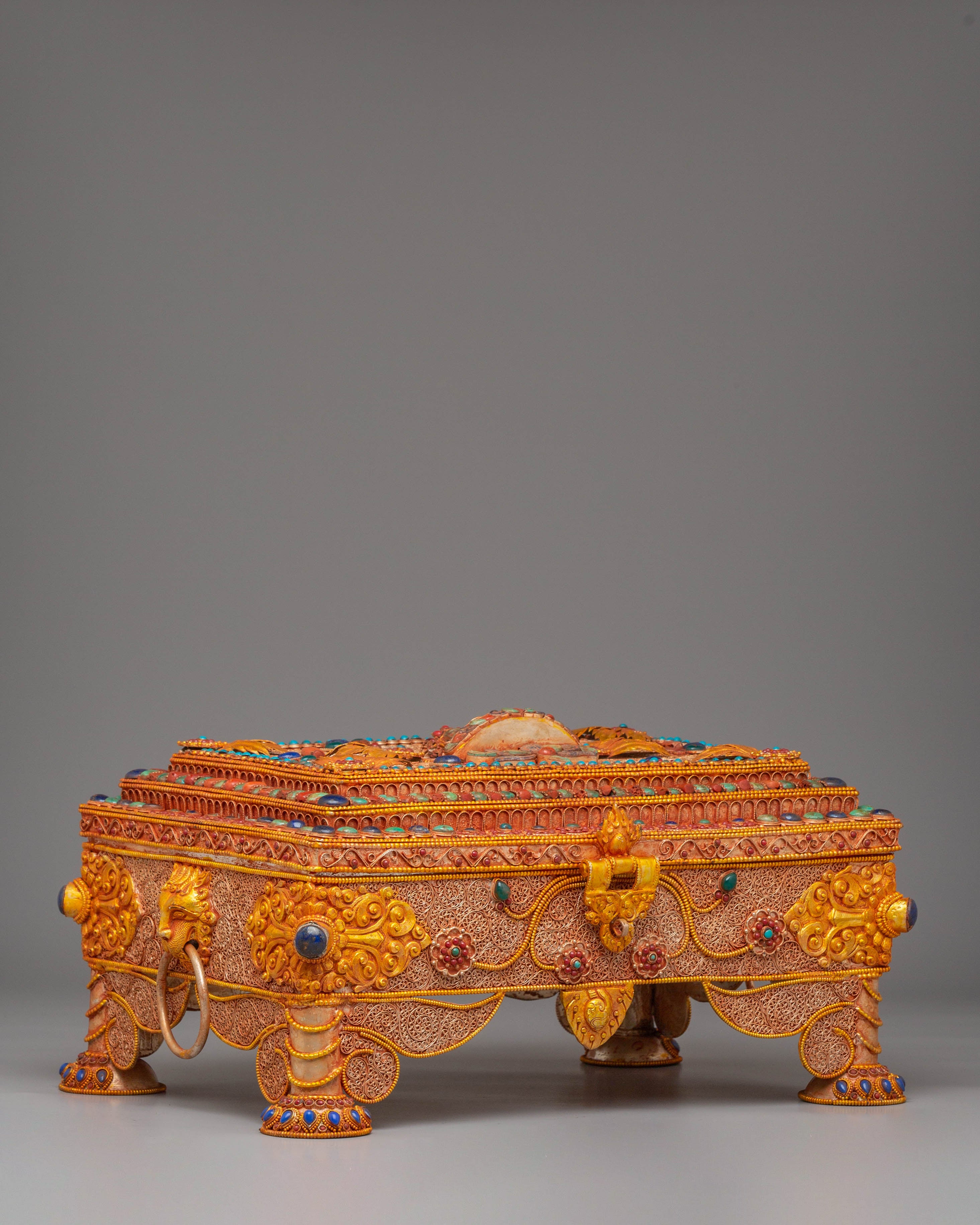 Himalayan Buddhist Treasure Box | Handcrafted Tibetan Decor