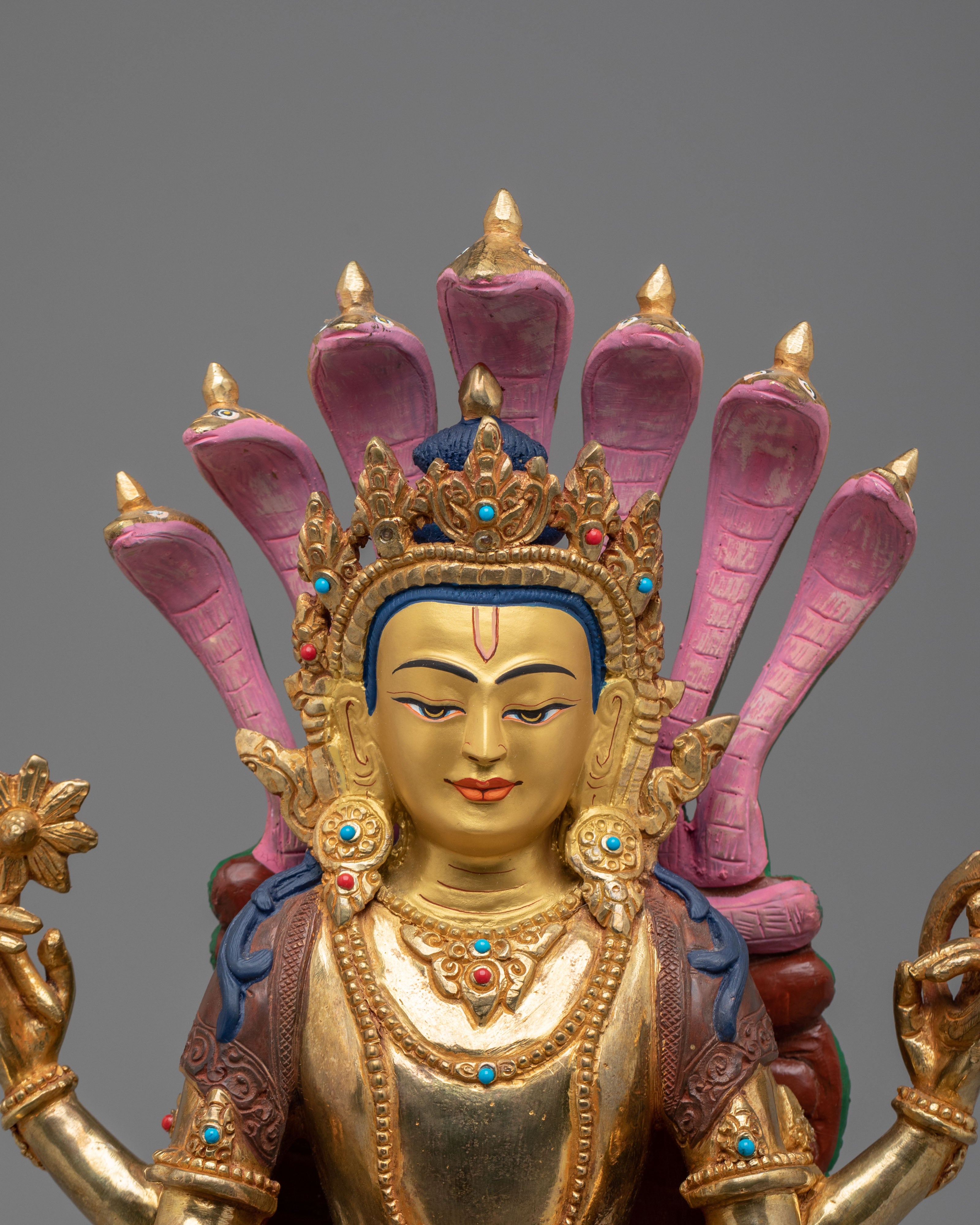 Traditional Bishnu Altar Statue | Spiritual Home Decor