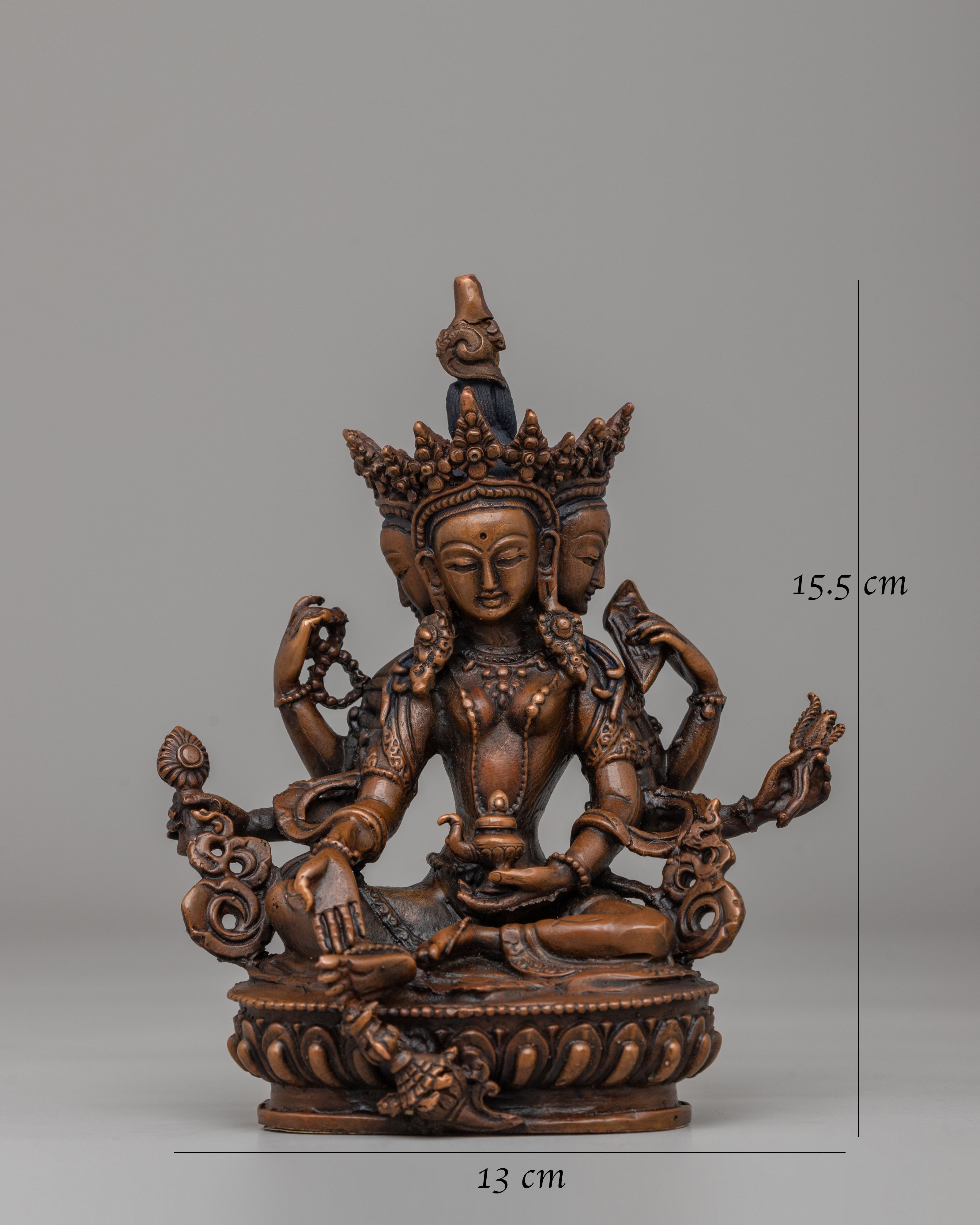Vasudhara Statue for Wealth | Handcrafted Tibetan Wealth Deity Figurine