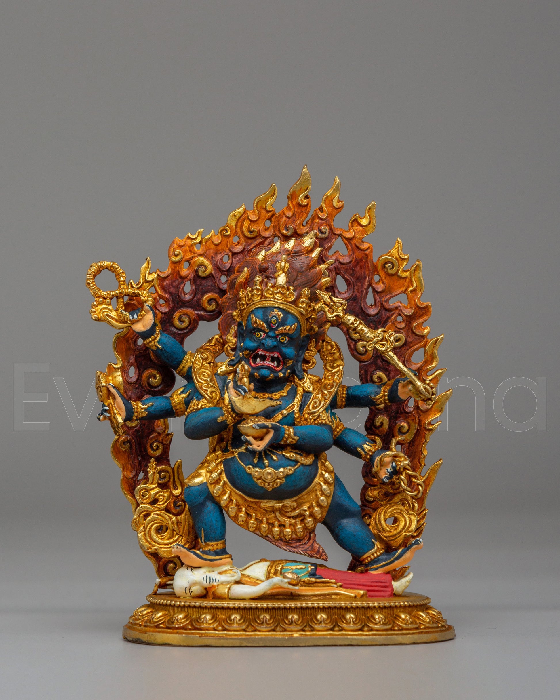 Sacred Six-Armed Mahakala Statue