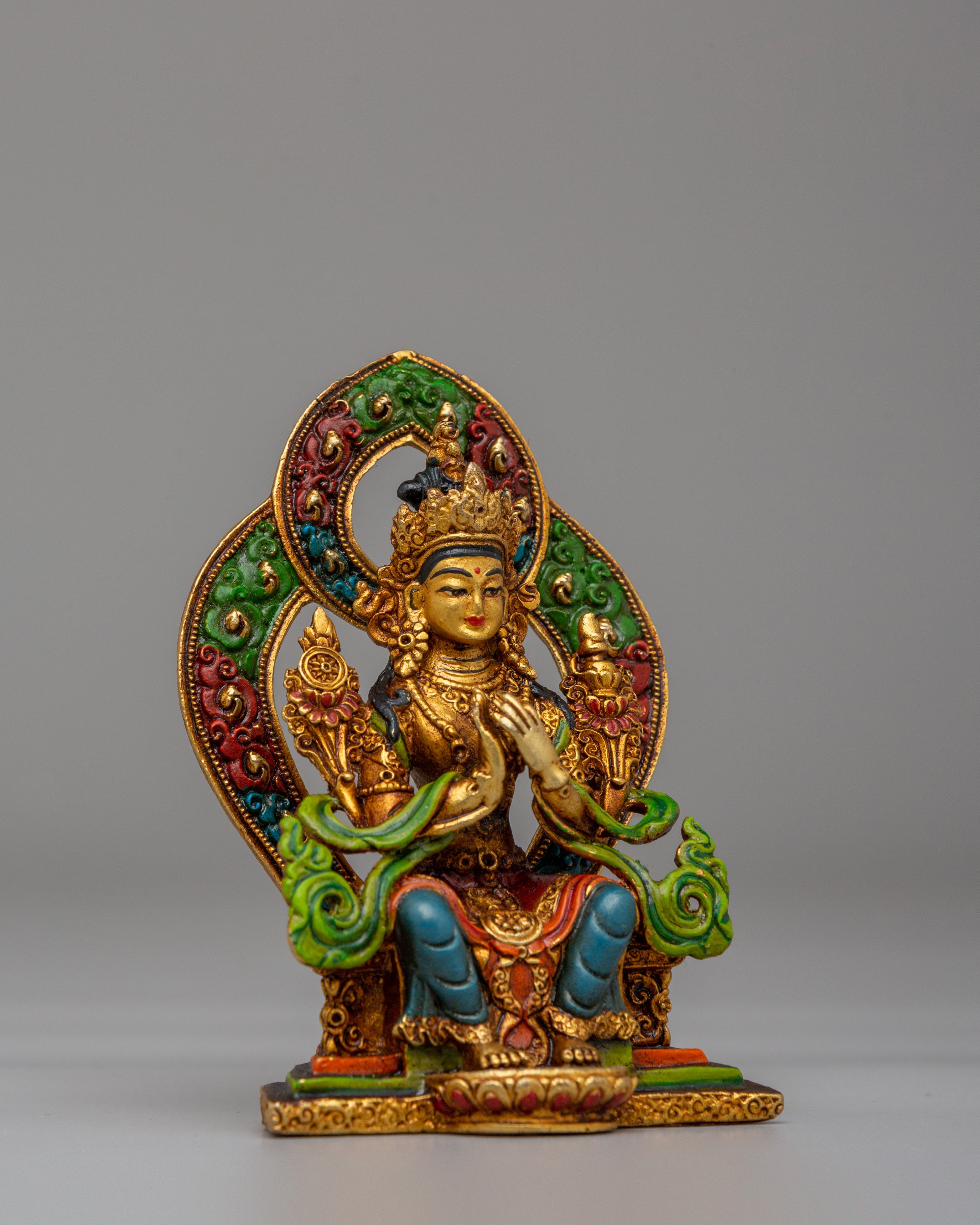 Spiritual Maitreya Buddha Deity Statue | Handmade Copper Sculpture with 24K Gold Plating