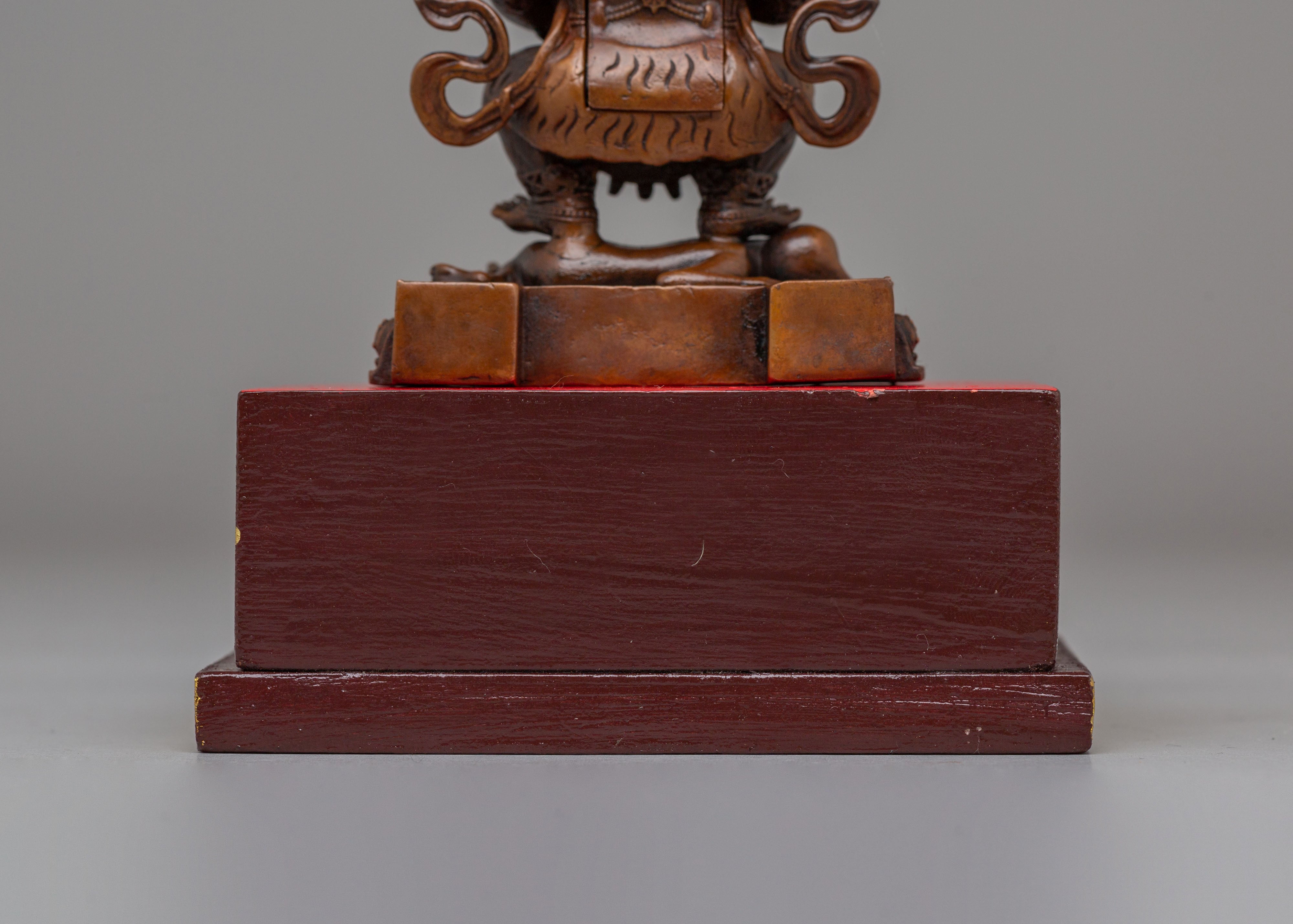 Shakya Mahakala Deity Statue | Tibetan Buddhist Protector Sculpture