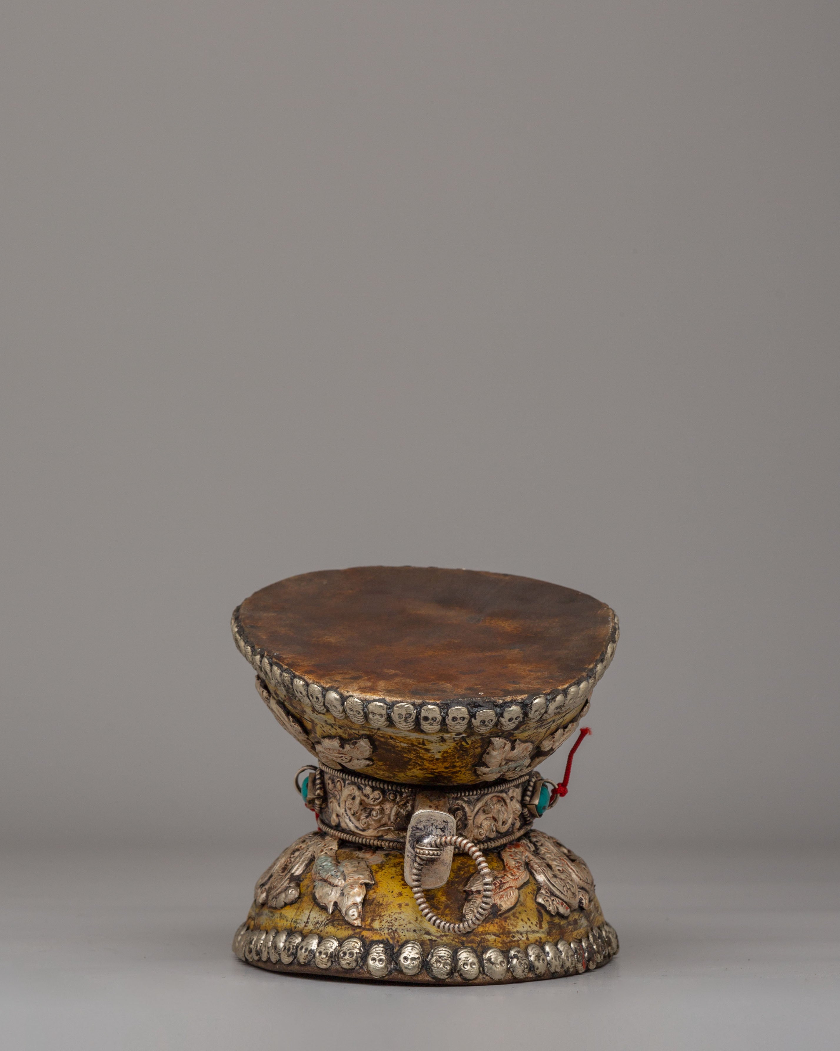 Buddhist Ceremonial Damaru | Handcrafted Ritual Drum