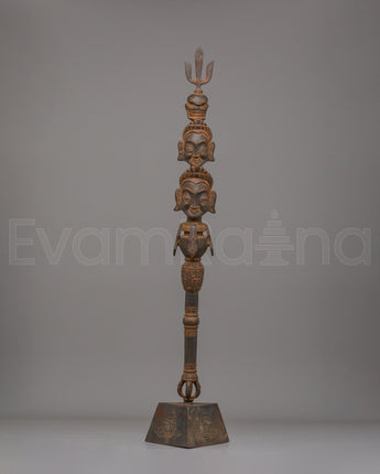 Traditional Khatvanga Ritual Instrument 