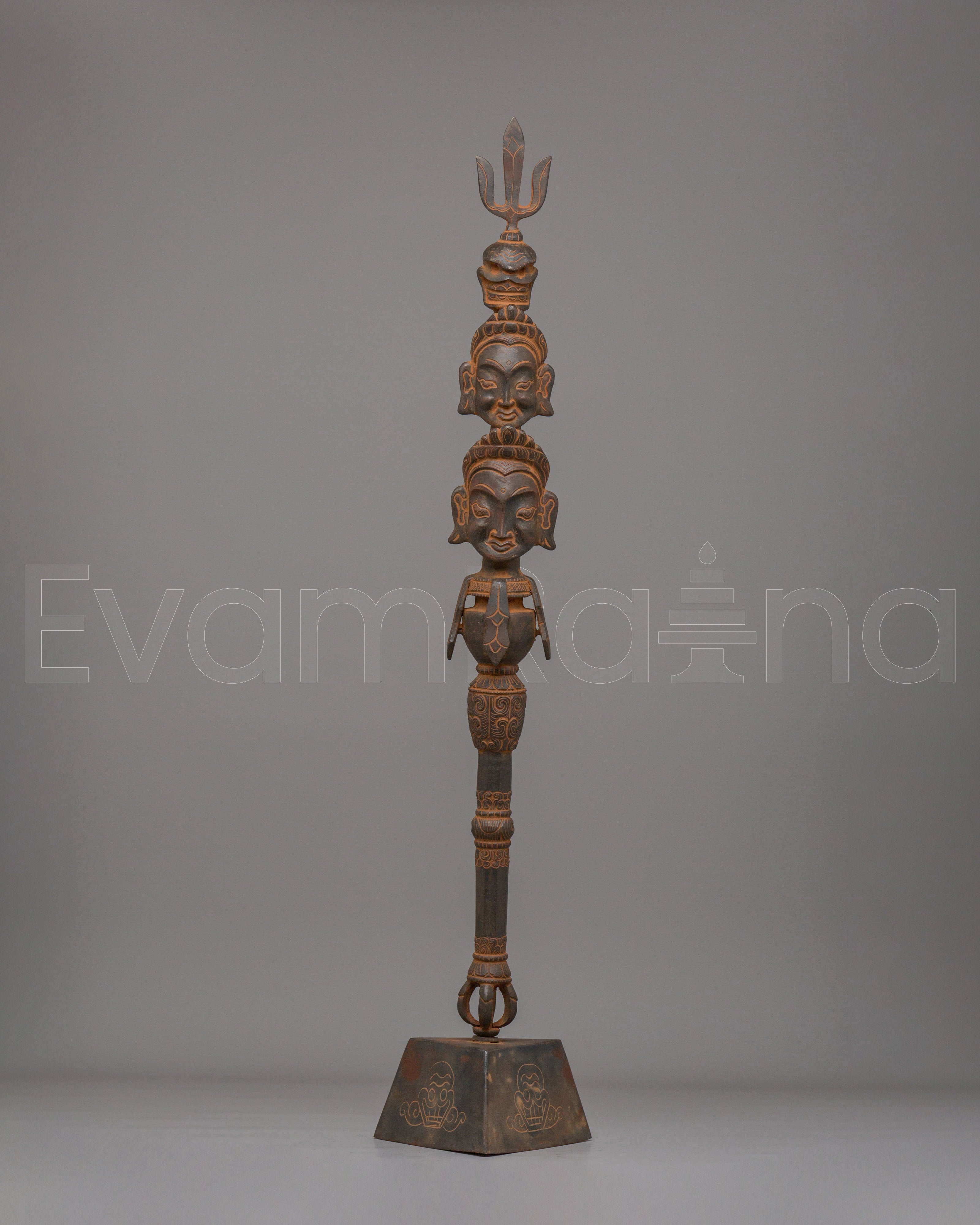 Traditional Khatvanga Ritual Instrument 