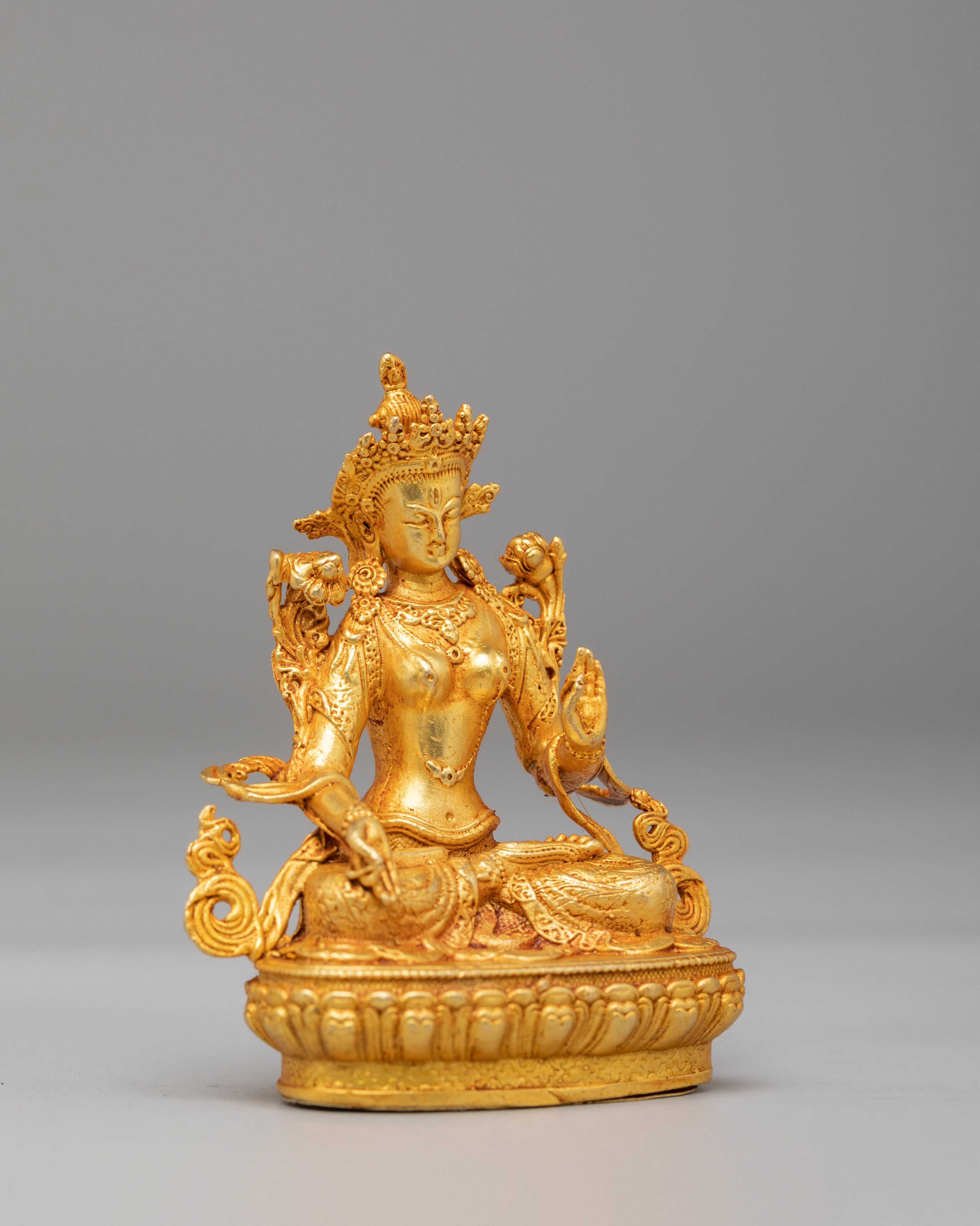 Himalayan White Tara Altar Statue | Symbol of Healing & Compassion