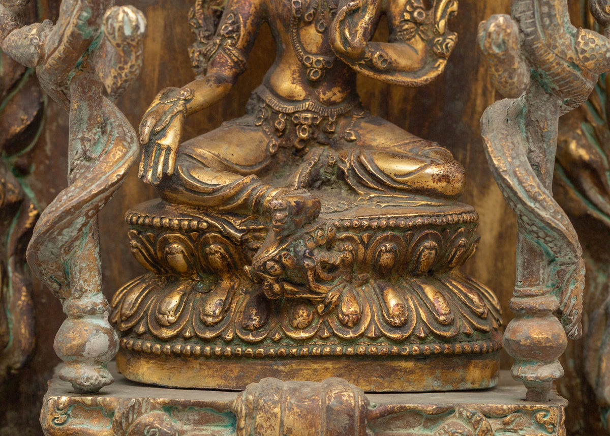 Handmade Buddhist Green Tara Statue | The Mother of Liberation