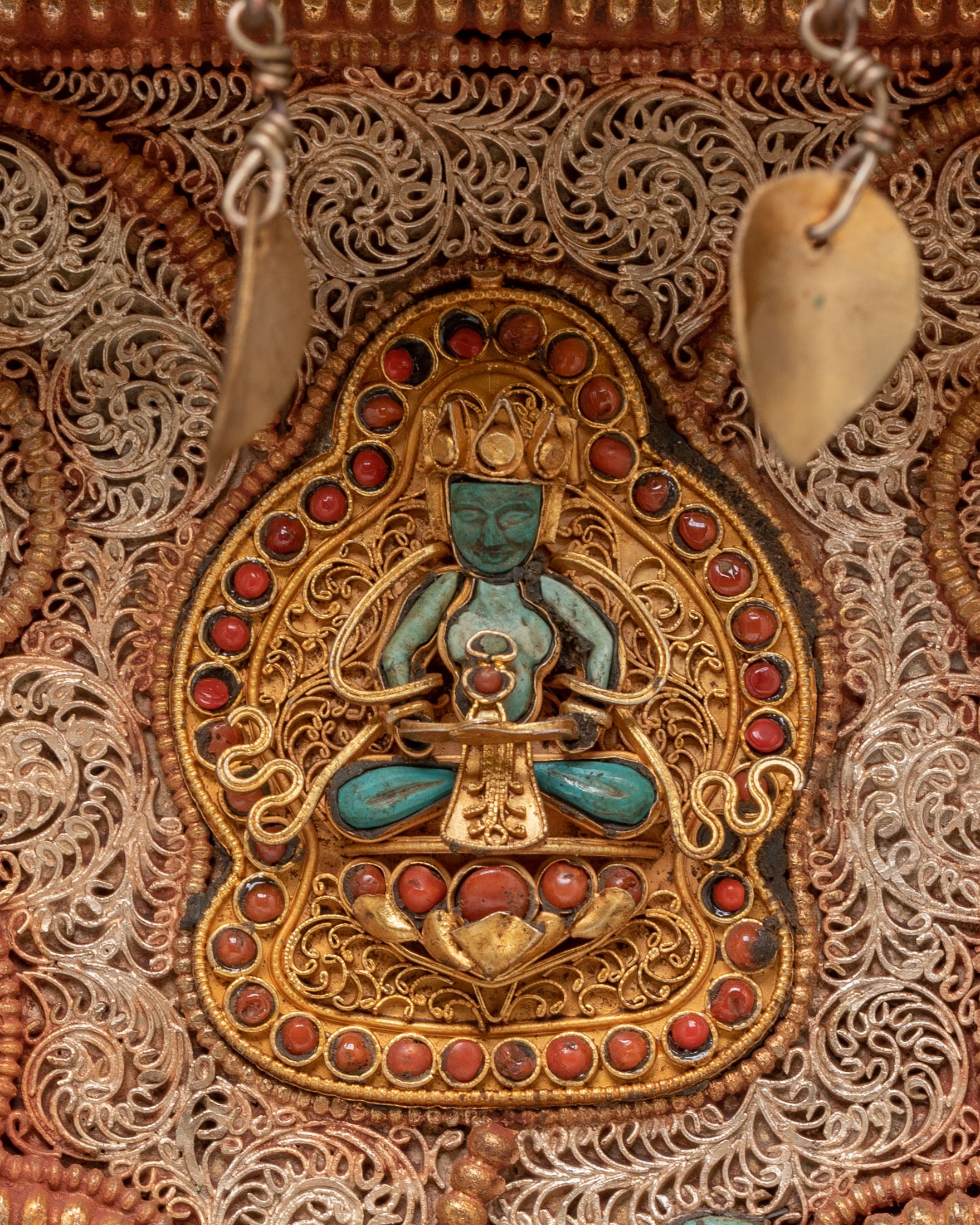 Handmade Altar Box With Statue | Tibetan Shrine for Meditation & Spiritual Practice
