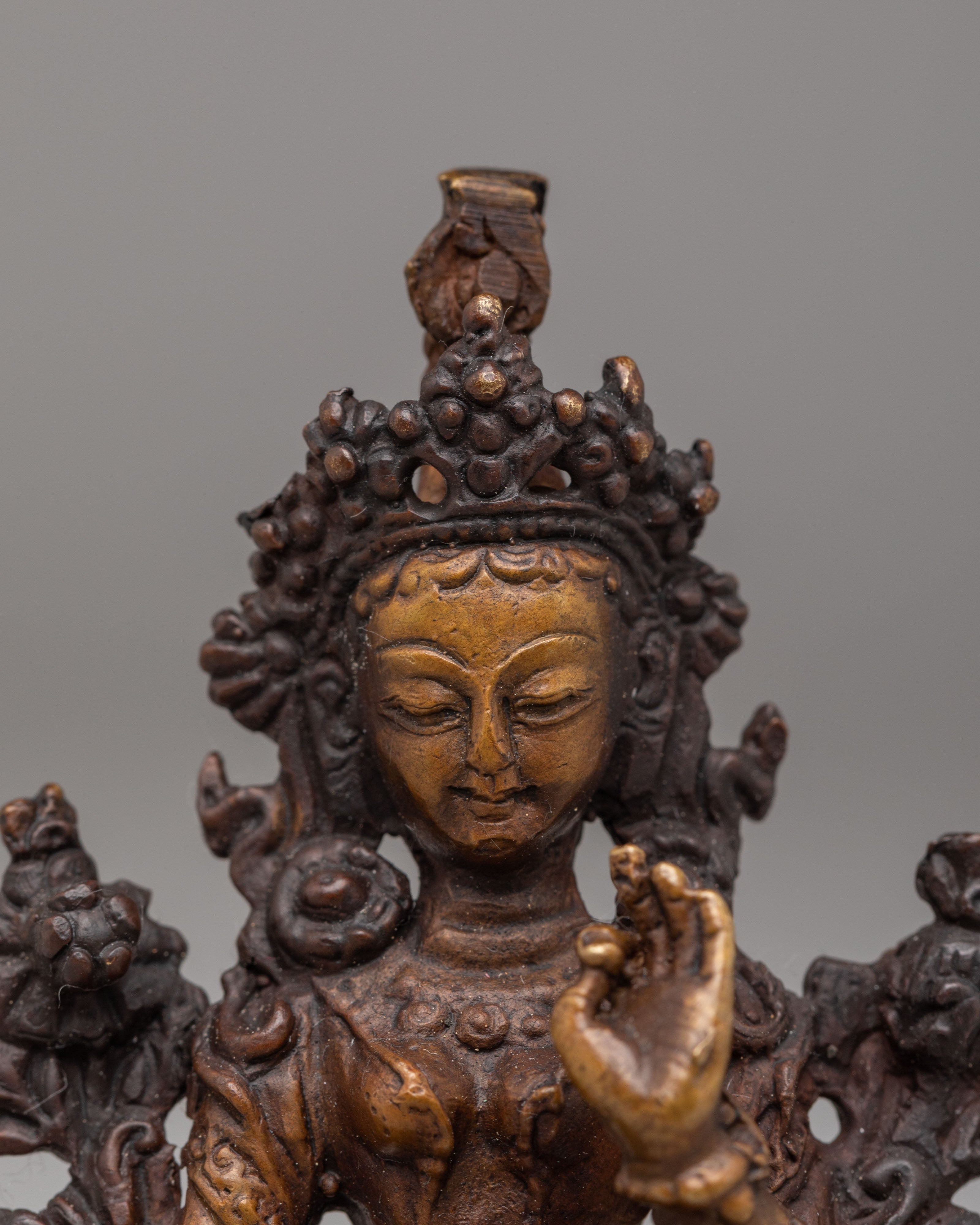 Sacred Green Tara Goddess Statue | Traditional Artwork
