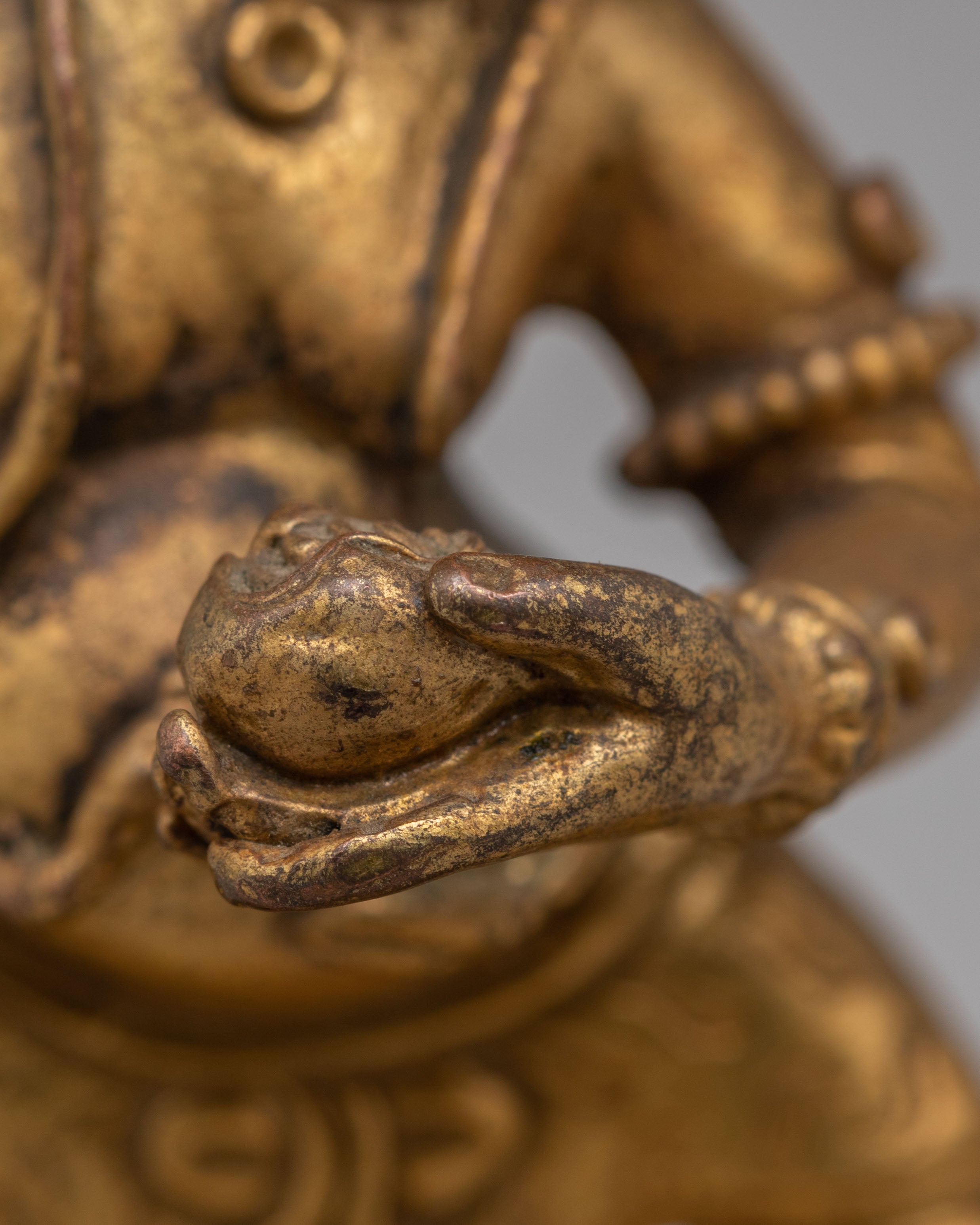 Sacred Tibetan Khadgapani Sculpture | Buddhist Guardian Figurine