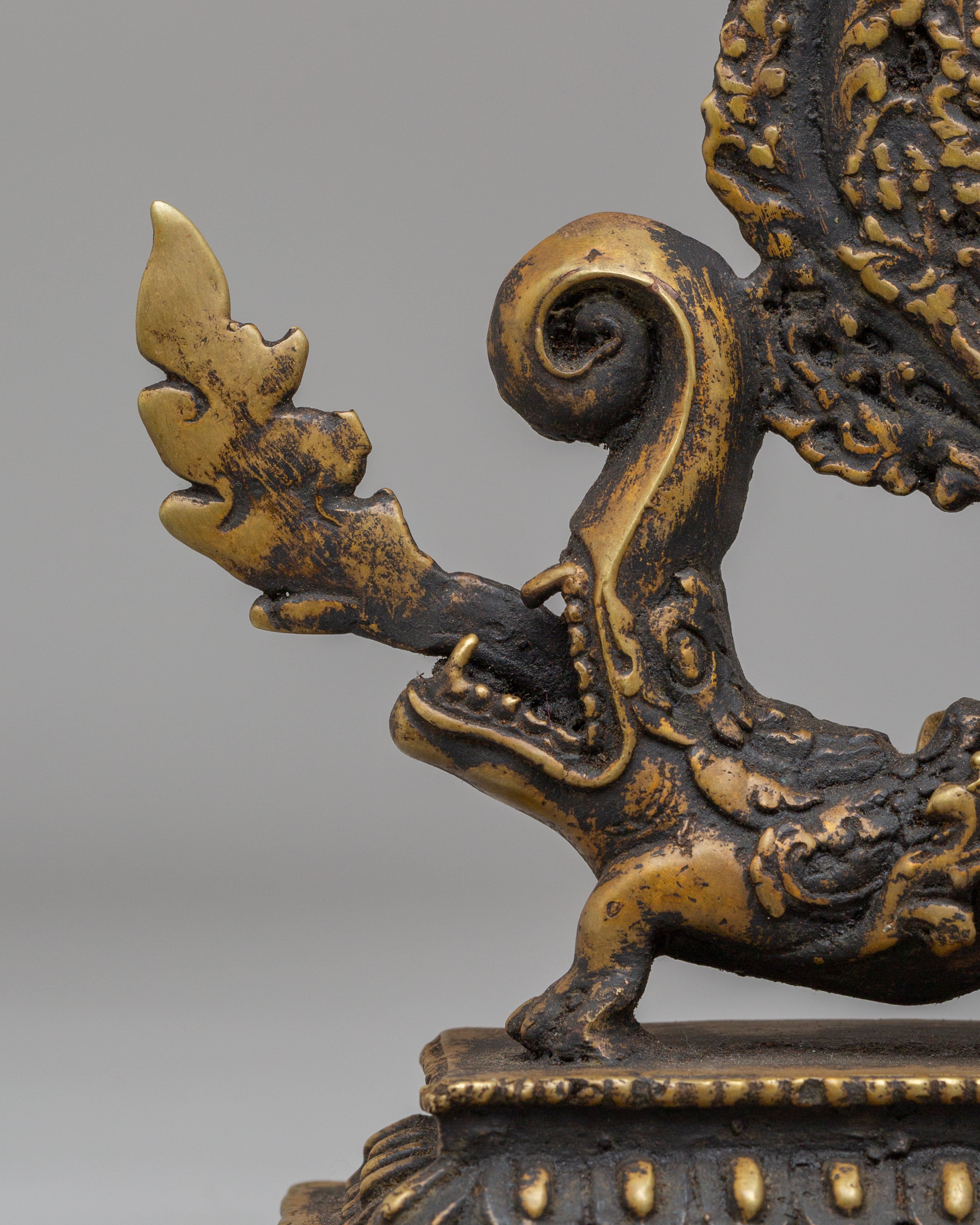 Handcrafted Dragon Decorative Set | Tibetan Ritual Dragon Figurine