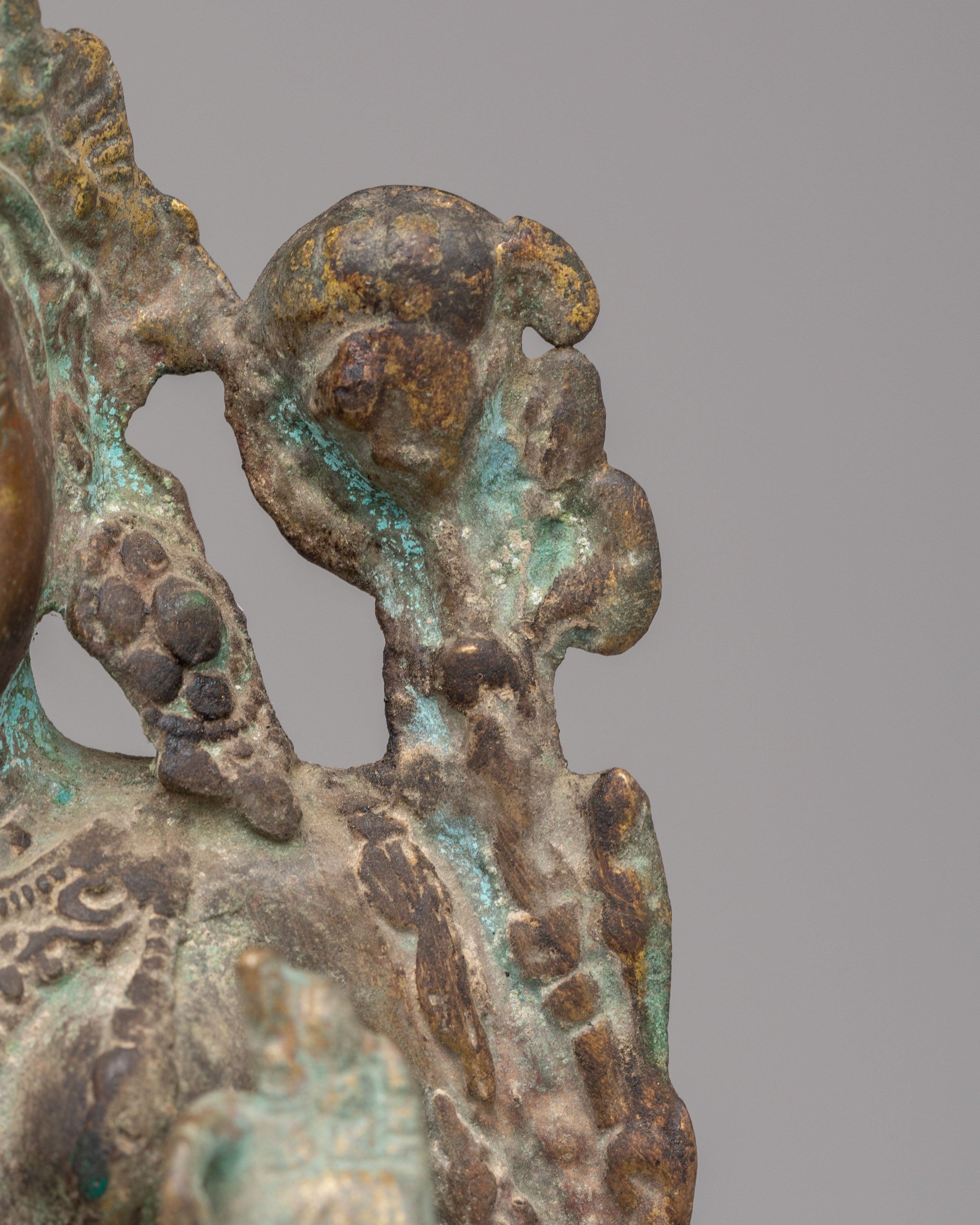 Ceremonial Standing Green Tara Statue | Handmade Tibetan Deity Figurine