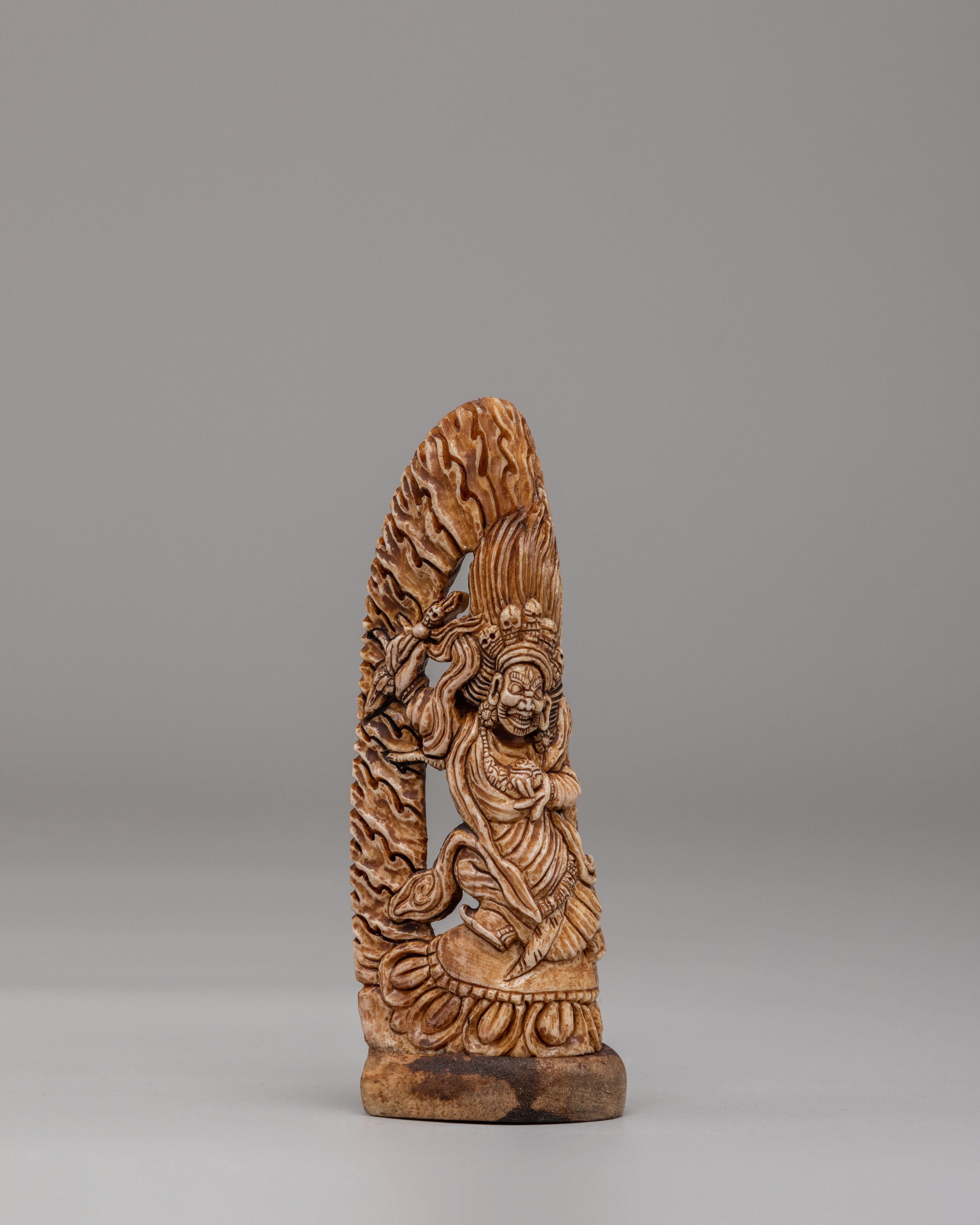 Handmade Mahakala Bone Stamp | Symbol of Protection and Strength