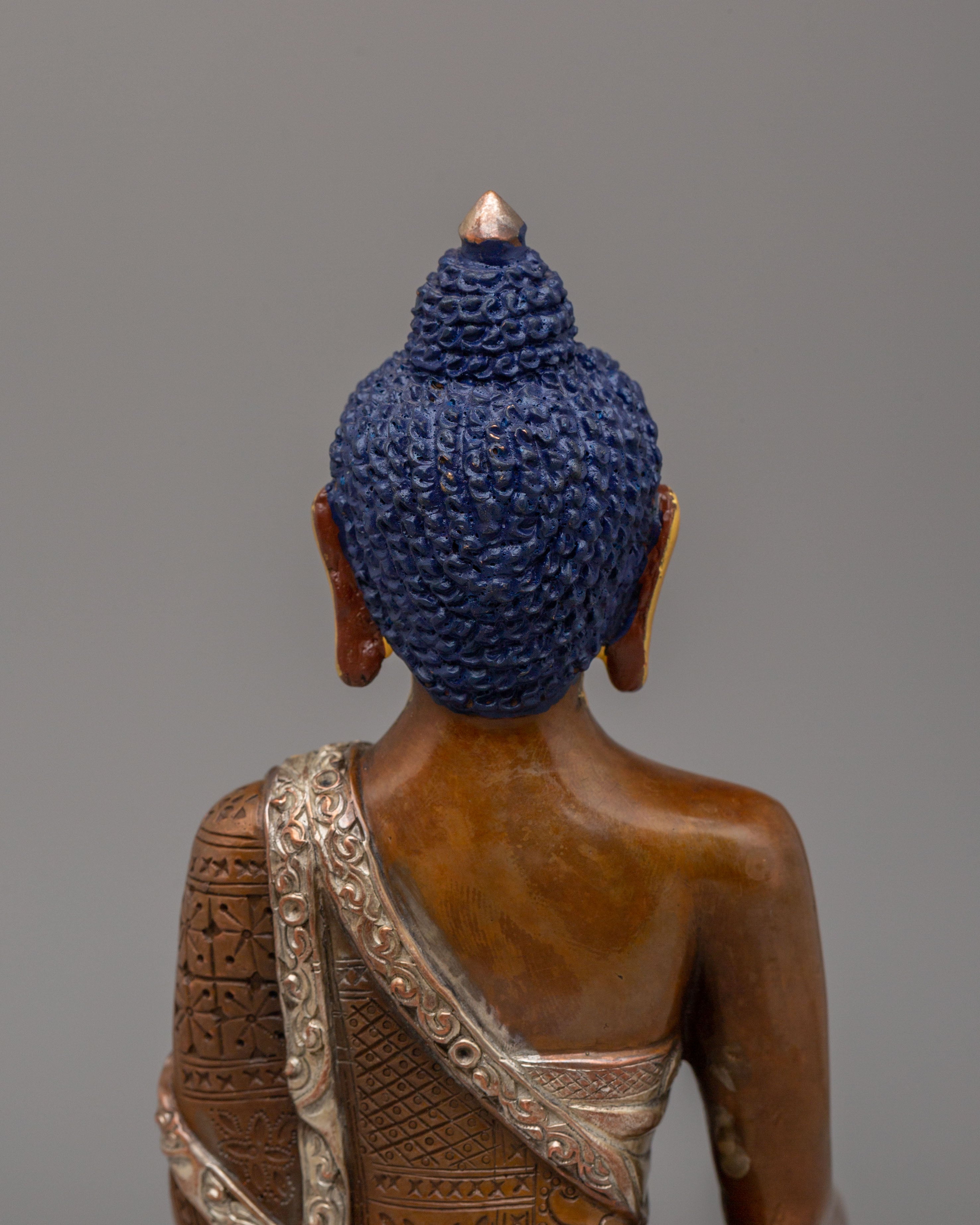 Handcrafted Sage Shakyamuni Buddha Statue | Gold Plated Buddhist Statue