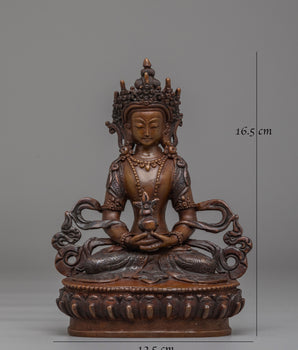 Handmade Amitayus Statue for Long Life | Buddhist Deity of Infinite Life
