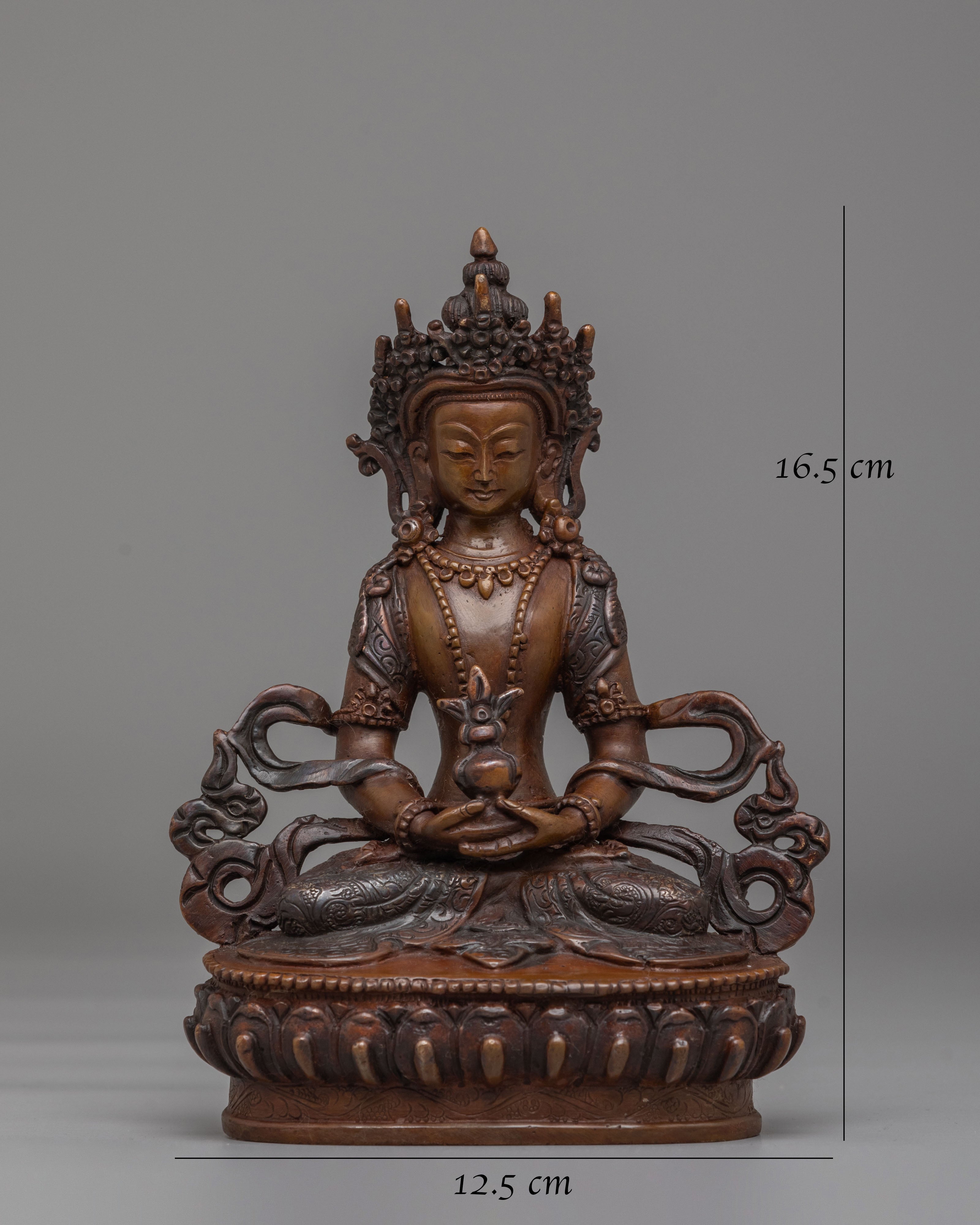 Handmade Amitayus Statue for Long Life | Buddhist Deity of Infinite Life