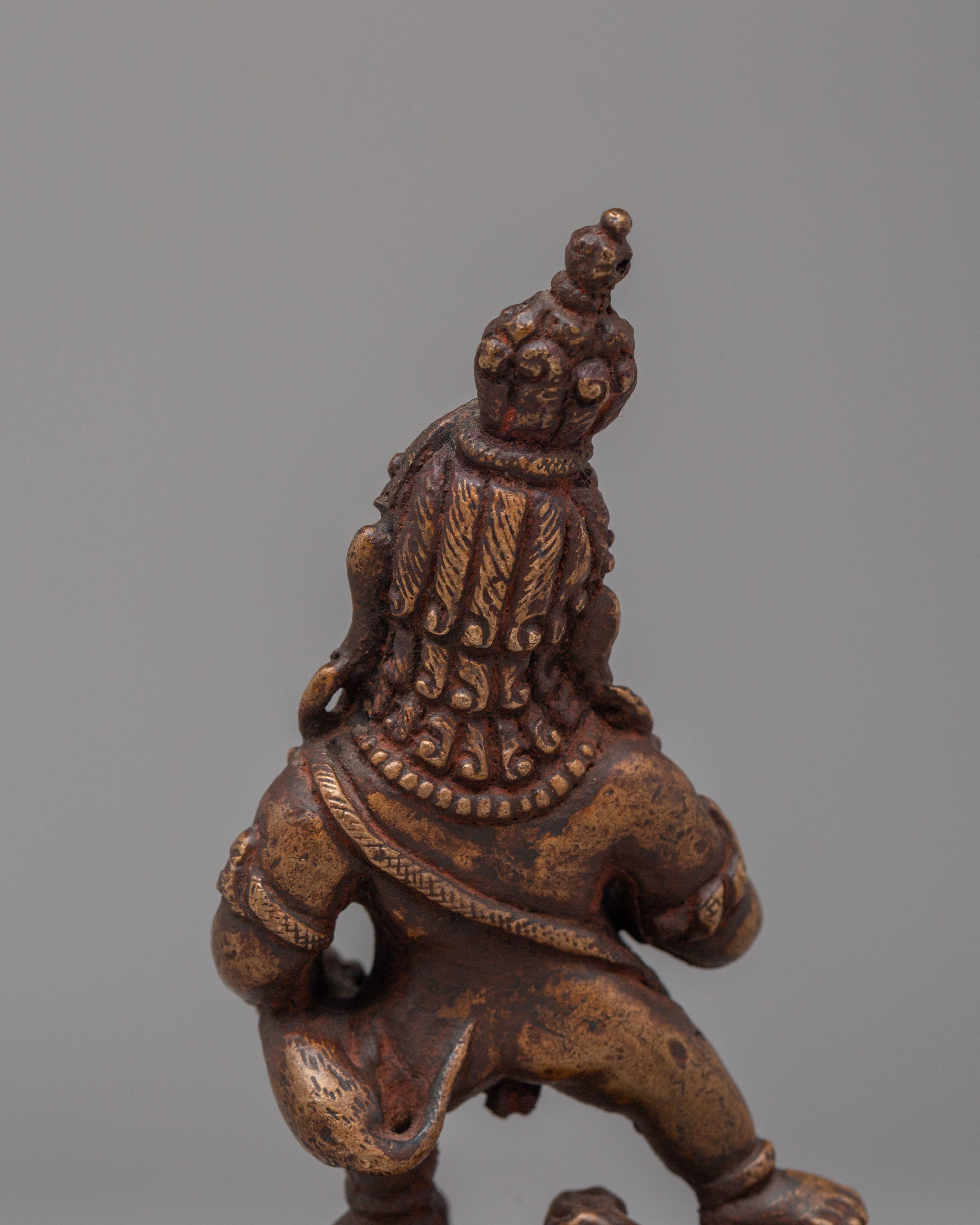 Black Dzambhala Wealth Deity Sculpture | Sacred Buddhist Altar Decor