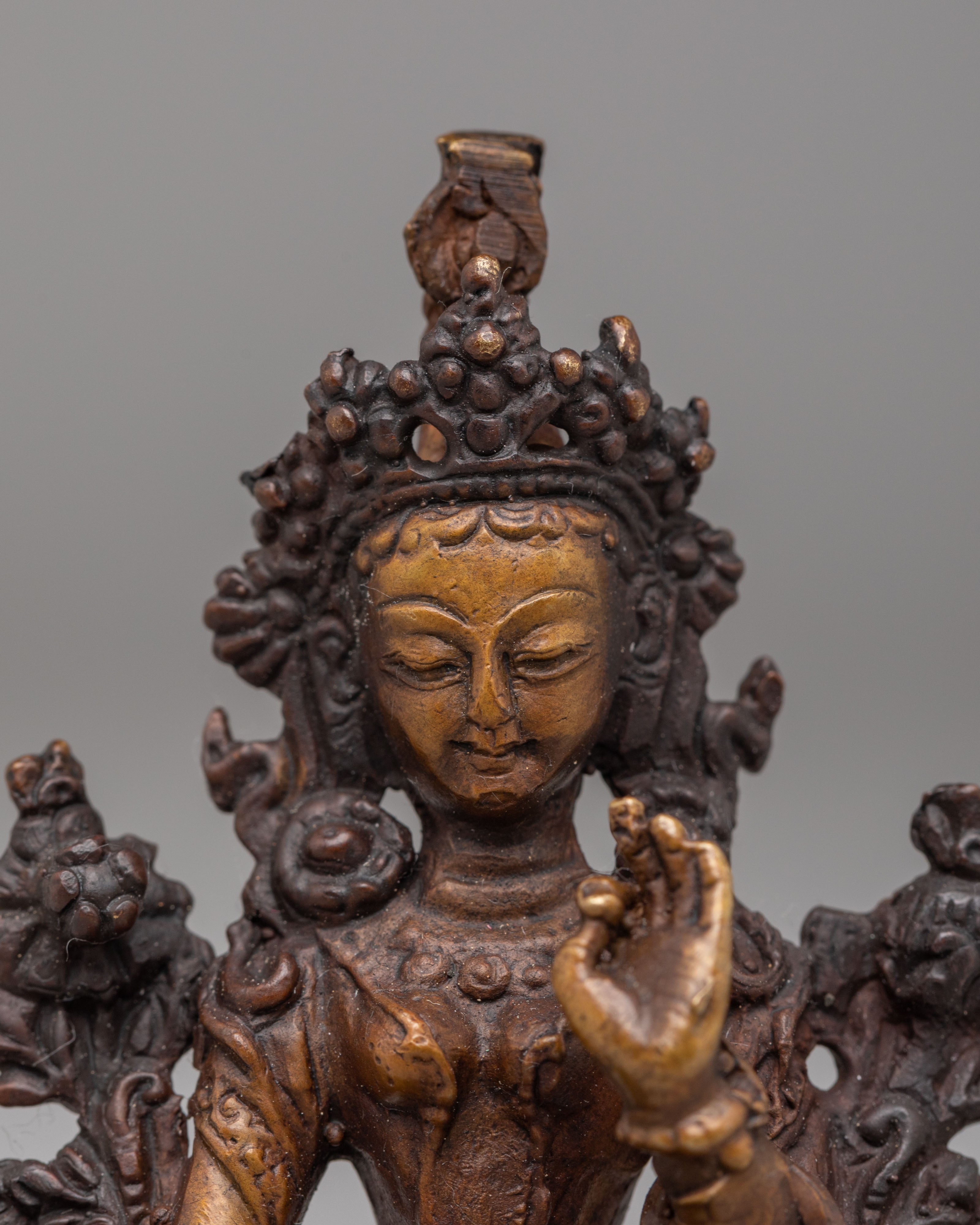 Machine Made Green Tara Statue | Himalayan Meditation Gift Art