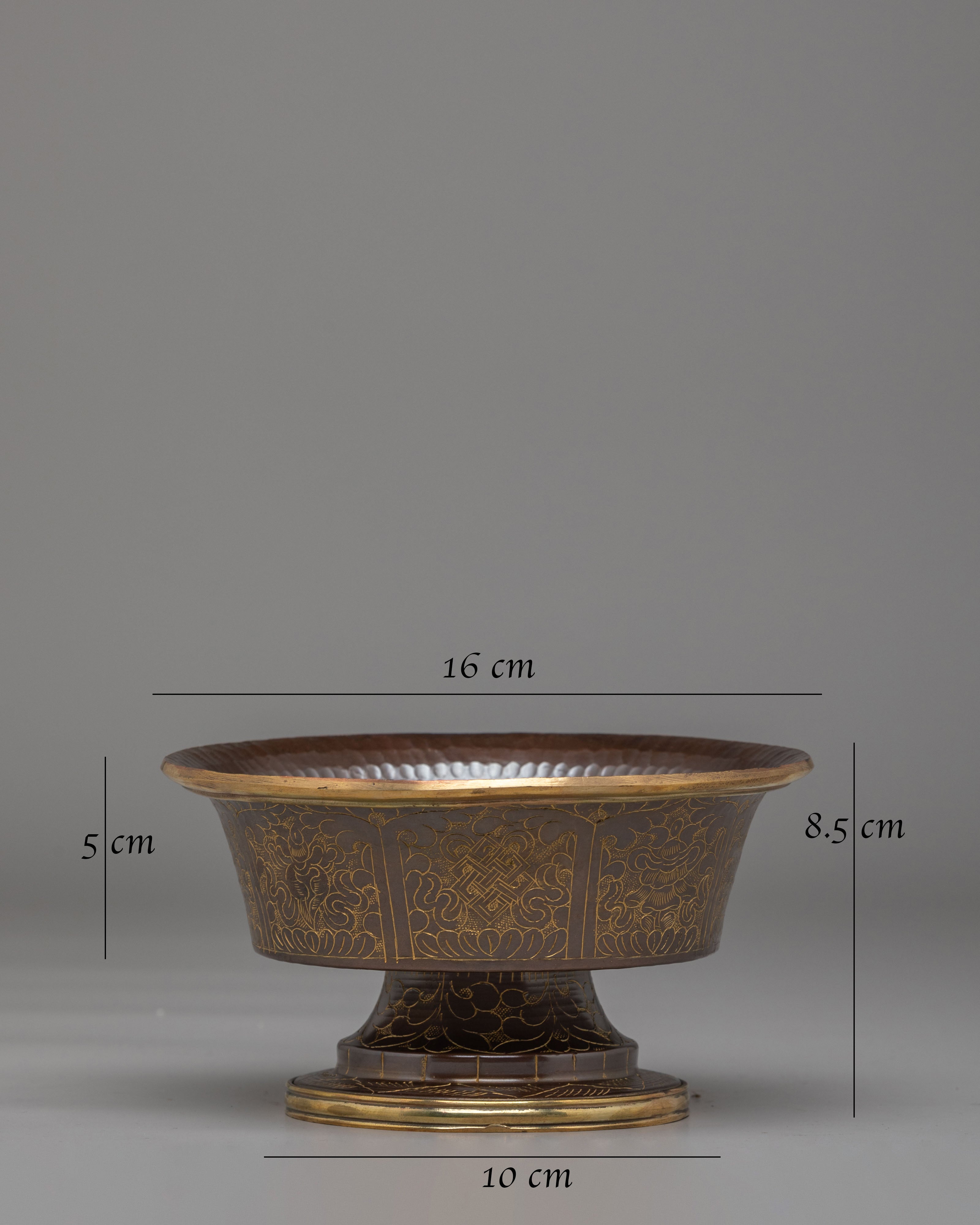 Tibetan Ritual Offering Bowl | Copper Buddhist Altar Bowl